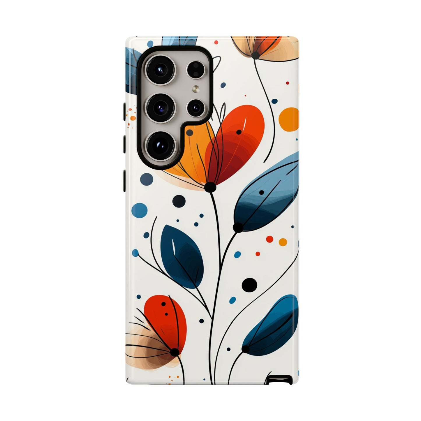 Floral Phone Case for iPhone, Samsung & Pixel | Abstract Colorful Flower Design | Vibrant Botanical Protective Cover