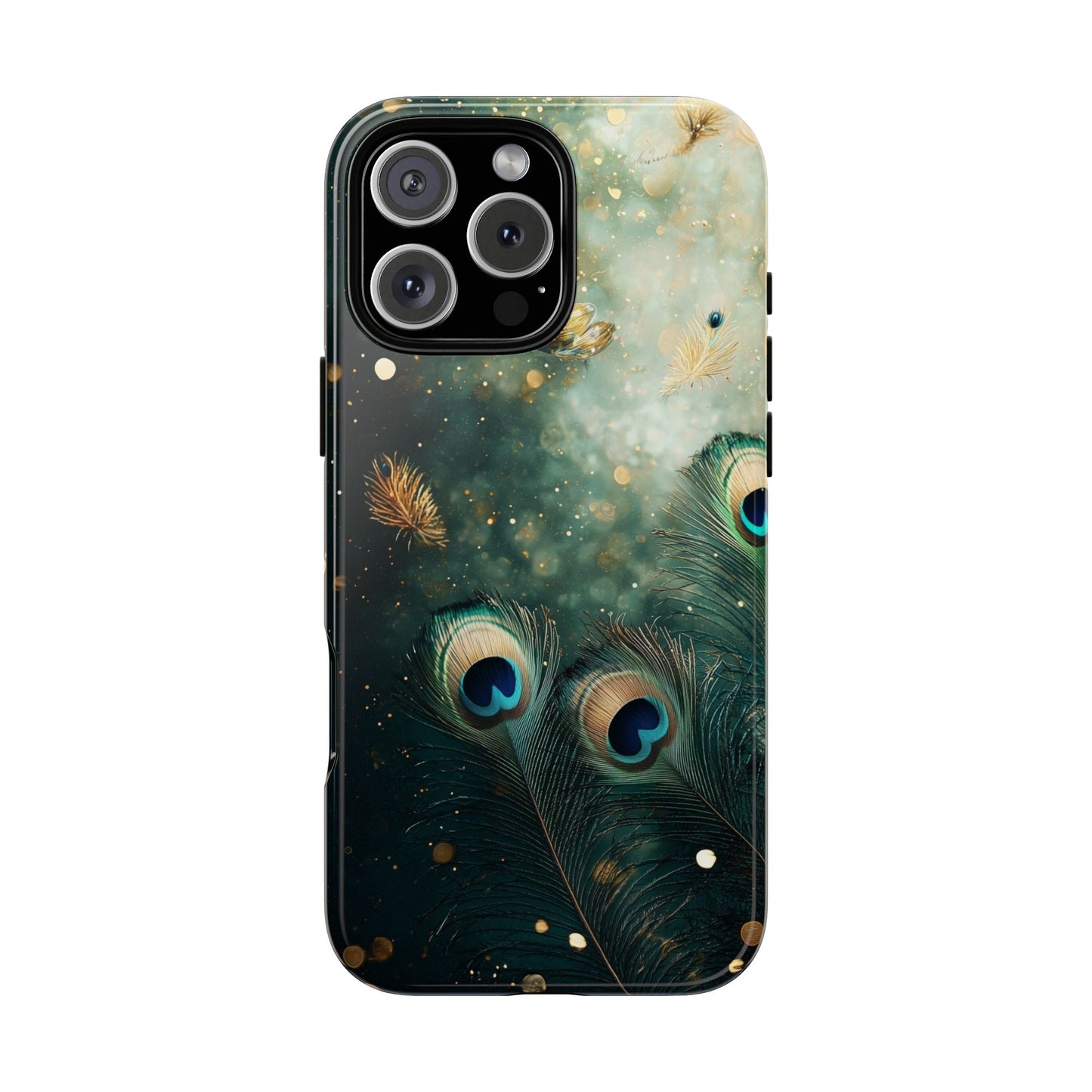 Iridescent Peacock Feather Luxe Phone Case for iPhone, Samsung & Google Pixel