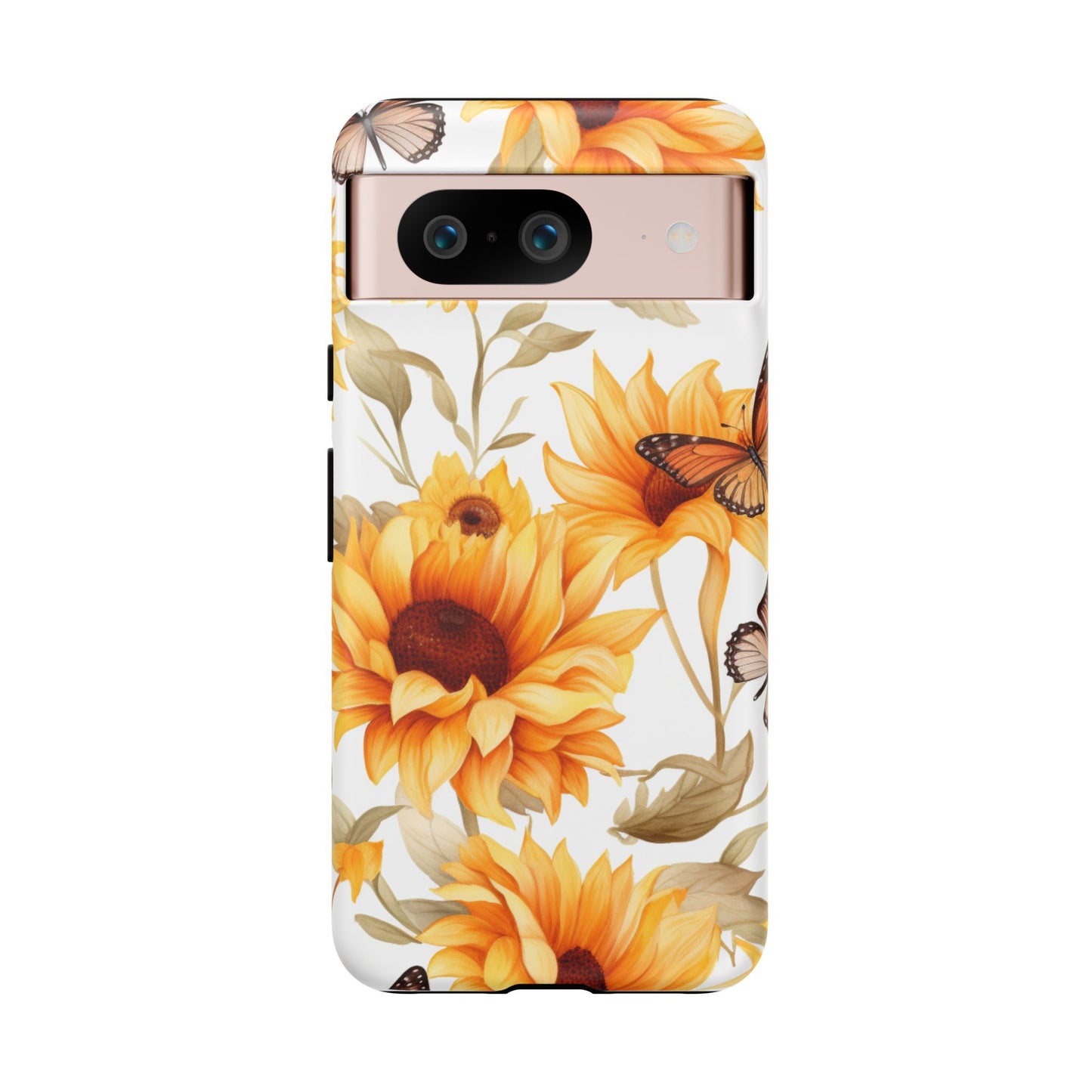 Sunflower & Butterfly Aesthetic Mobile Case – Bright & Nature-Inspired
