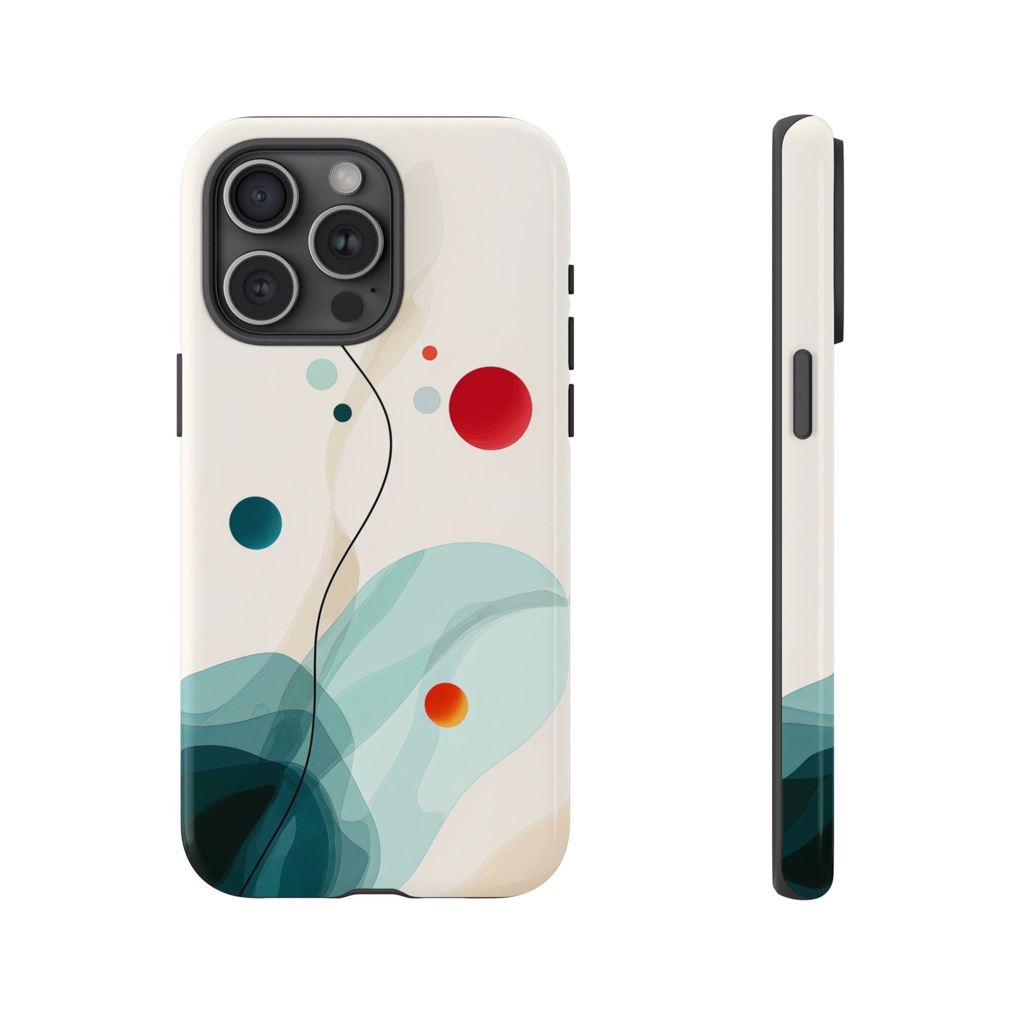 Cosmic Citrus Flow – Abstract Art Phone Case for iPhone, Samsung & Pixel