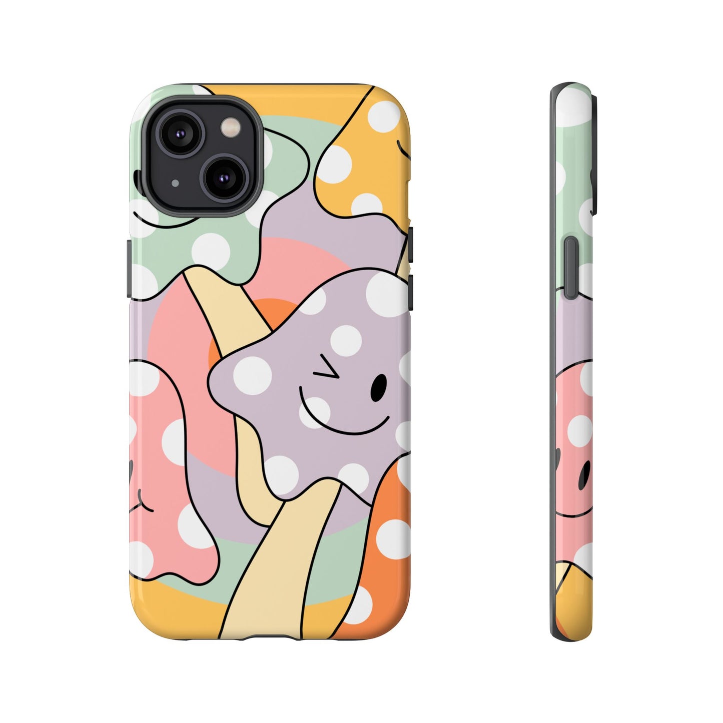 Retro Smiley Mushroom Phone Case β Cute 70s Aesthetic for iPhone, Samsung & Google Pixel