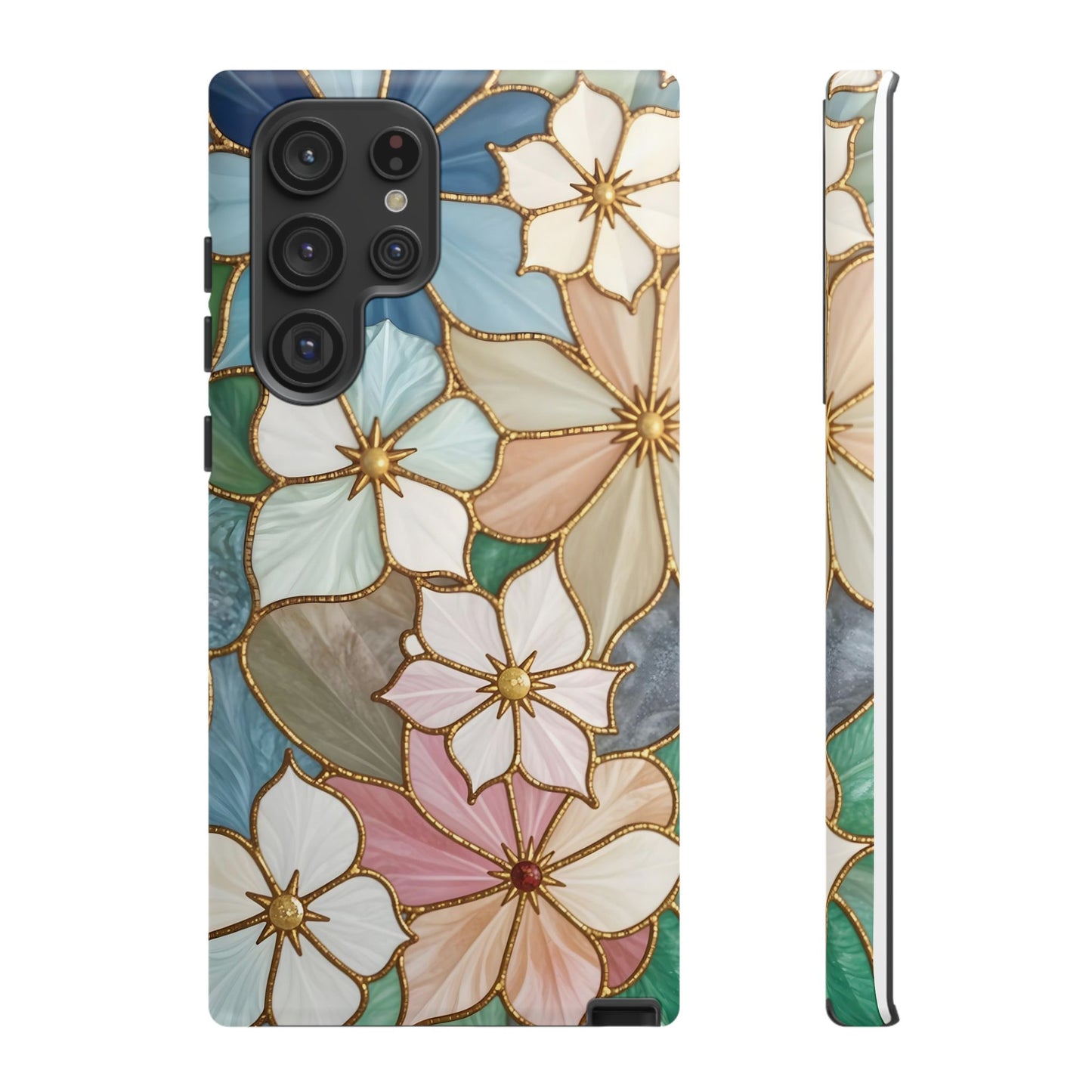 Floral Symphony: Stained Glass Elegance