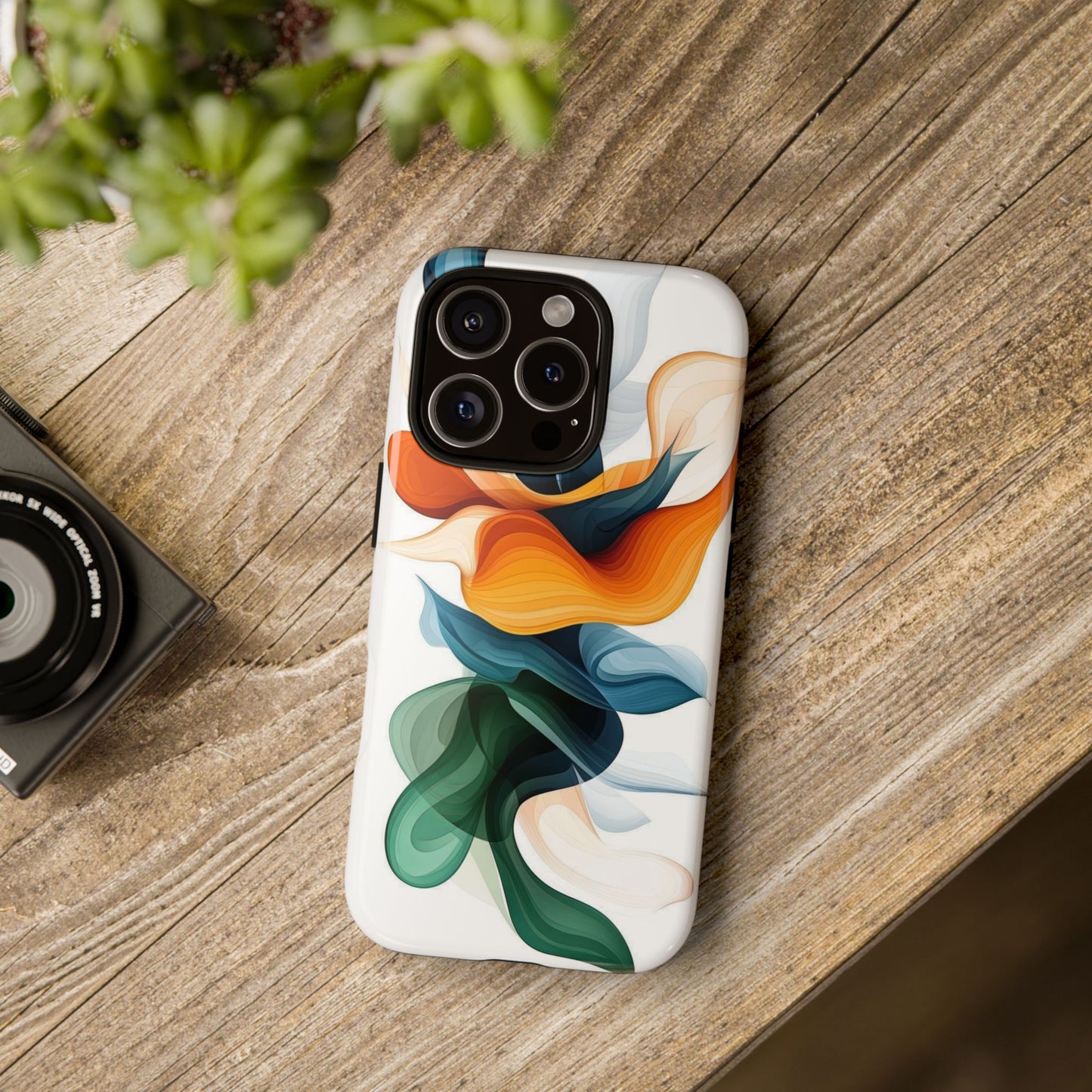 Verdant Flow – Modern Abstract Phone Case for iPhone, Samsung & Pixel