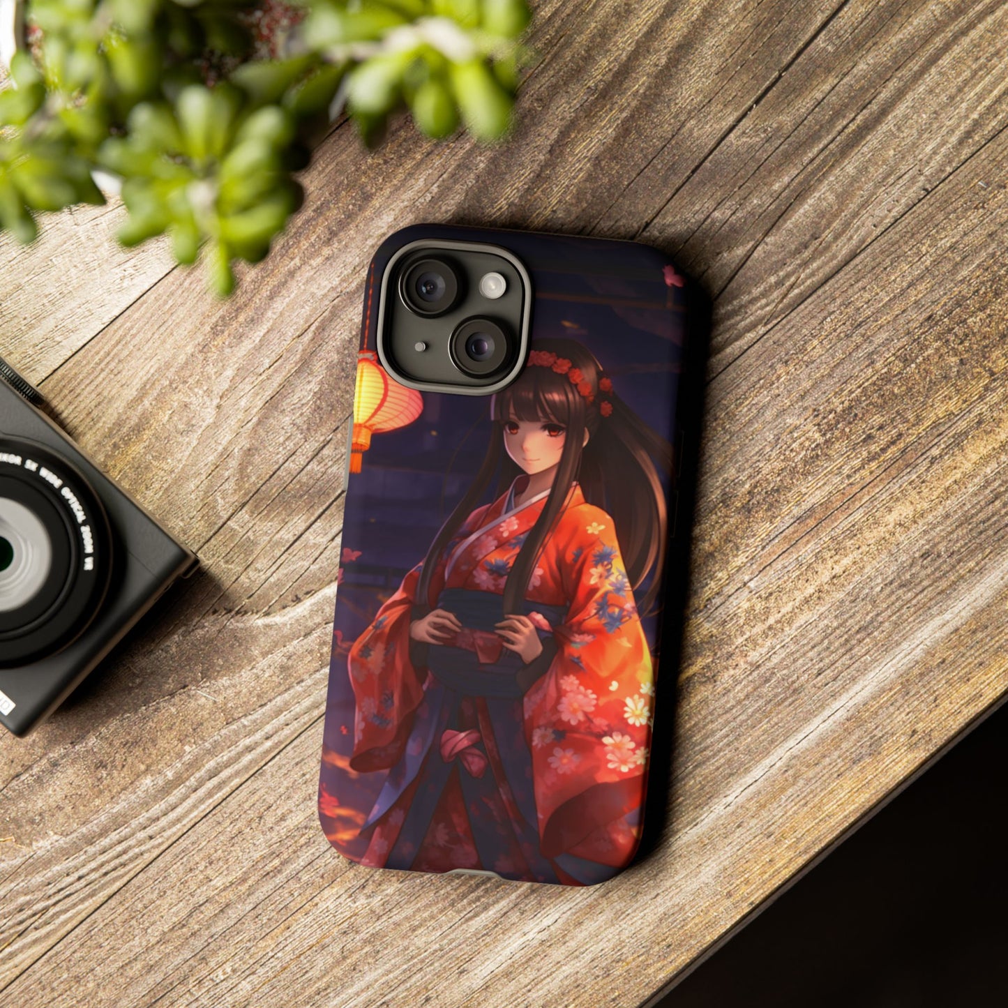 Anime Girl Phone Case - Cute Aesthetic Cover for iPhone, Samsung & Google Pixel, Girly Phone Case, Kawaii Phone Case, Anime Lover Gift