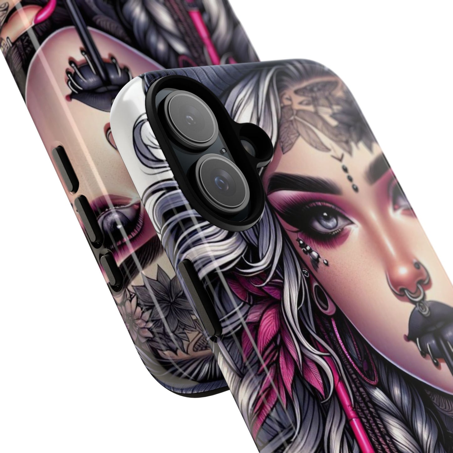 Icy Rebel – Silver Dreads & Edgy Street Chic Mobile Cover