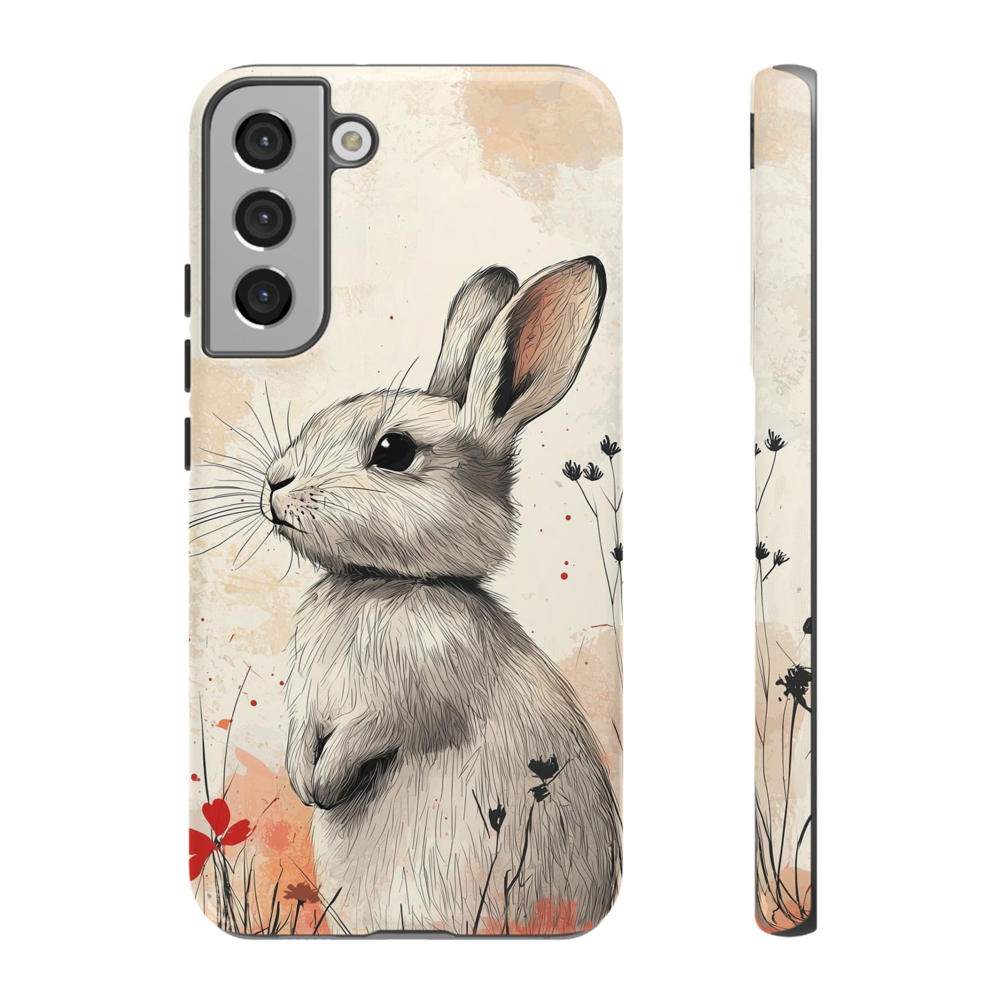 Curious Meadow: Gentle Rabbit Phone Case for iPhone, Samsung & Pixel