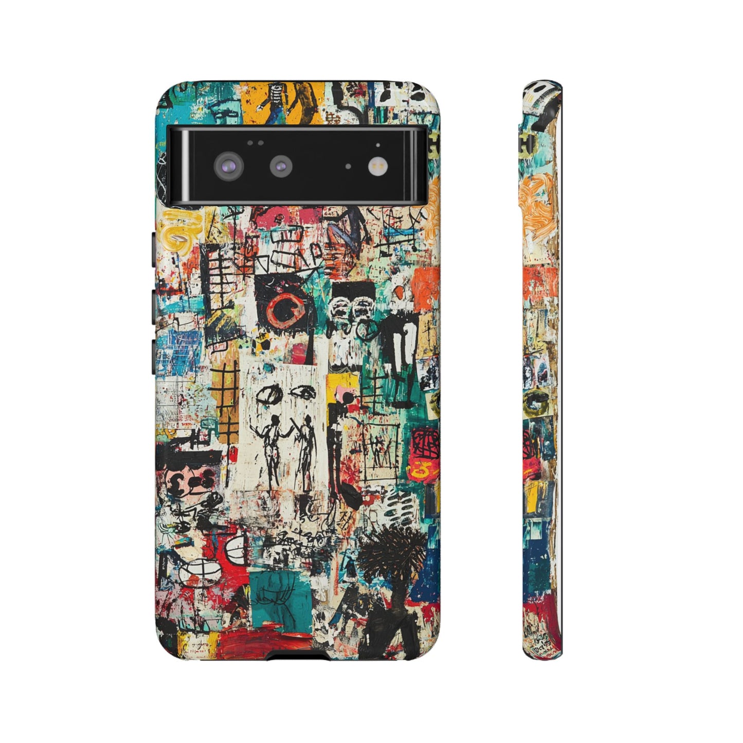 Basquiat Phone Cover – Artistic Modern Graffiti Style - iPhone, Samsung & Google Pixel Cover - Artistic Painting Case, Art Lover Gift