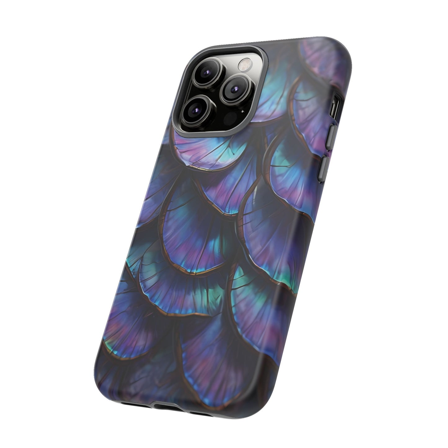 Abstract Macro Shot of Iridescent Butterfly Fish Scales Phone Case Design