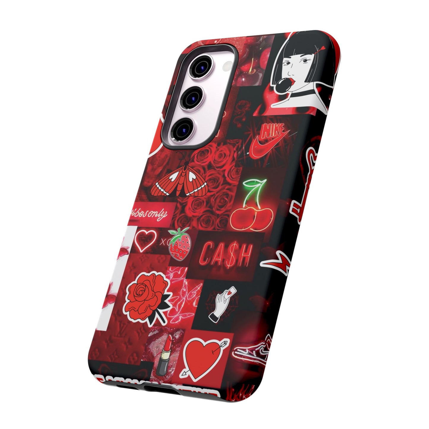 Red Pop Art Neon Vibes Phone Case