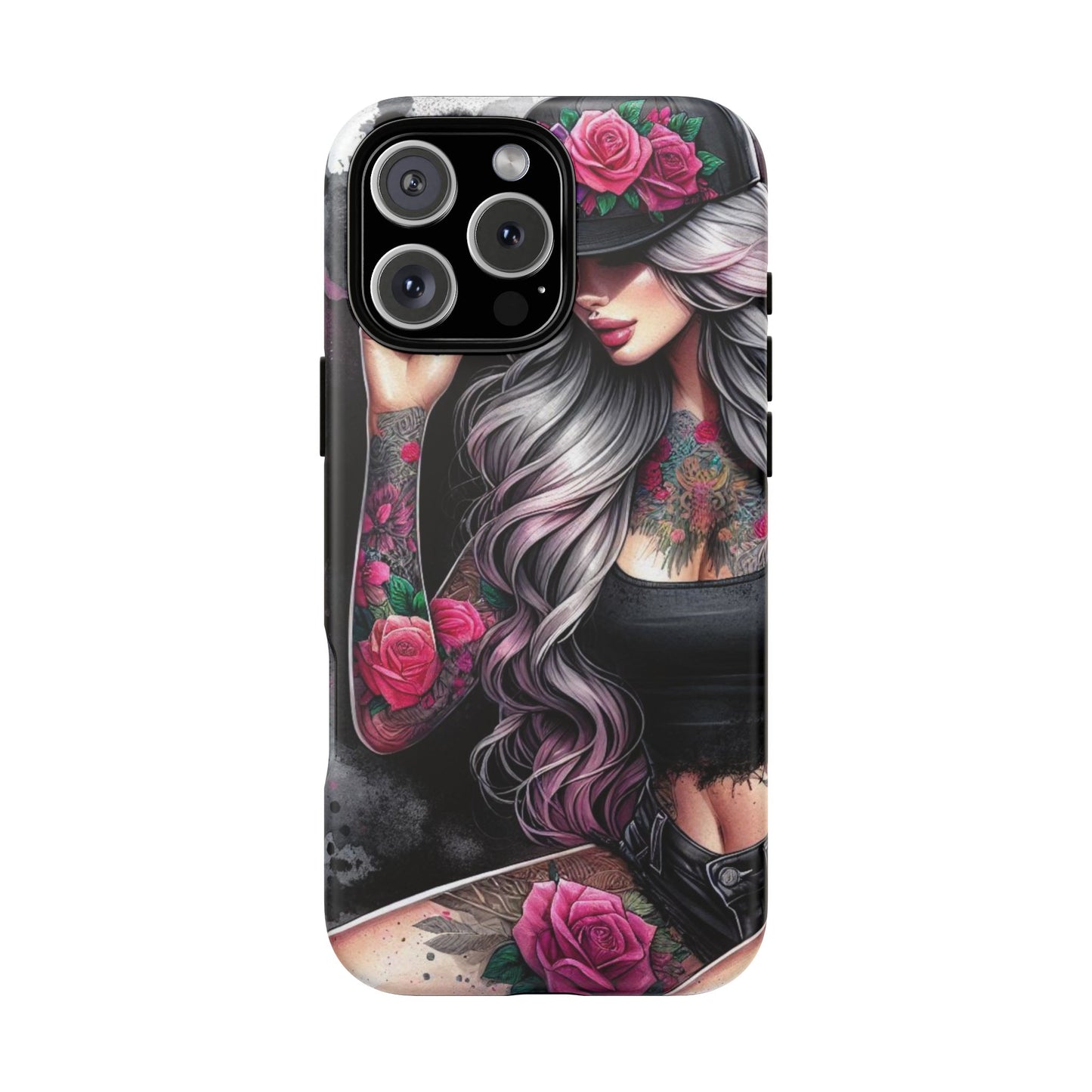 Ink & Roses – Edgy Floral Rebel Mobile Cover