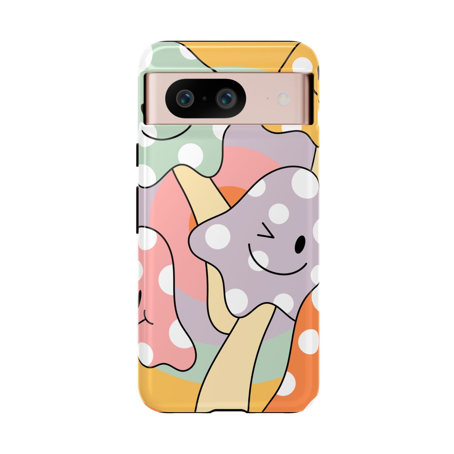 Retro Smiley Mushroom Phone Case β Cute 70s Aesthetic for iPhone, Samsung & Google Pixel