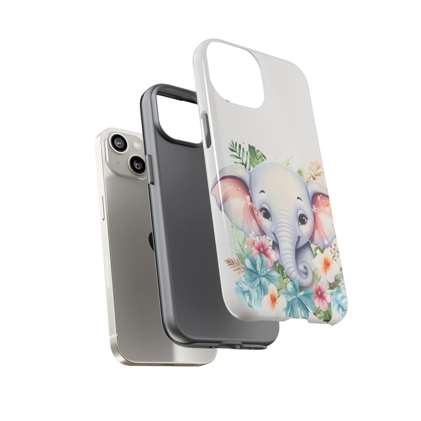 Adorable Baby Elephant Mobile Cover – Floral Fantasy Art