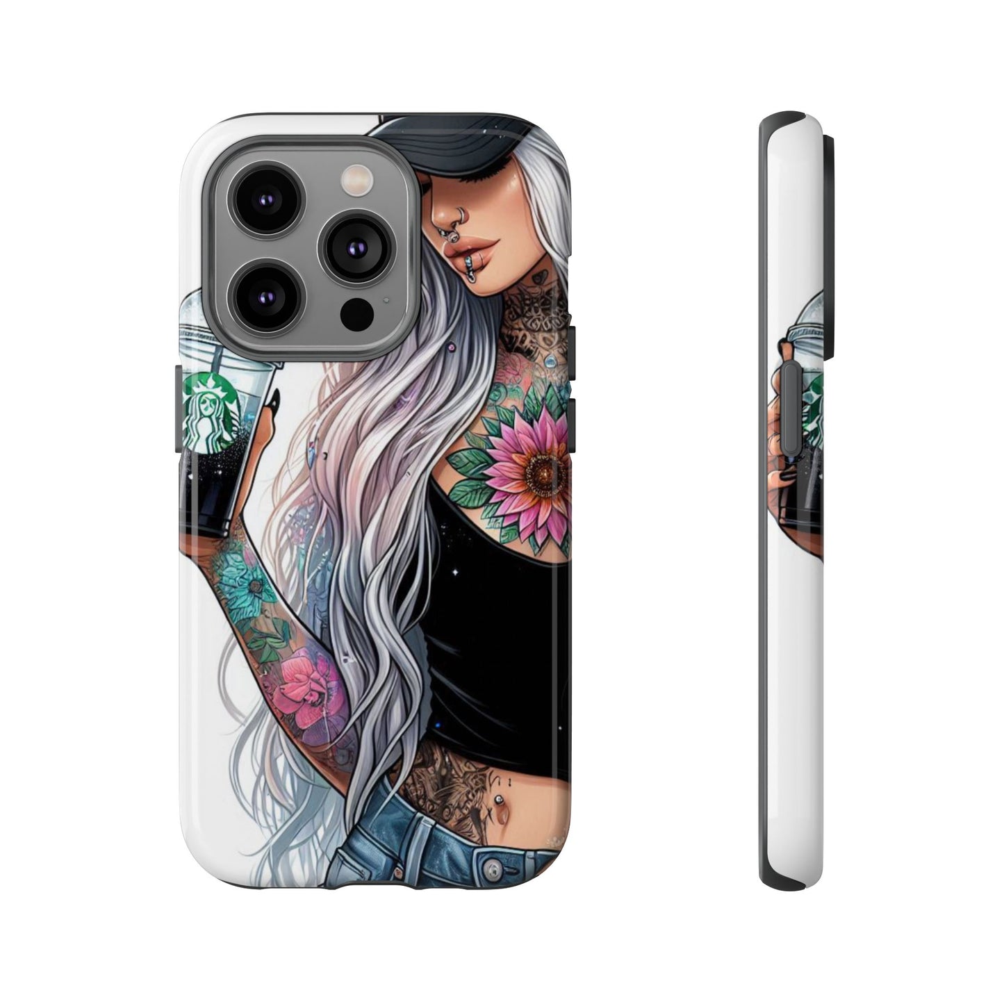 Tattooed Coffee Queen – Edgy Urban Aesthetic Mobile Cover