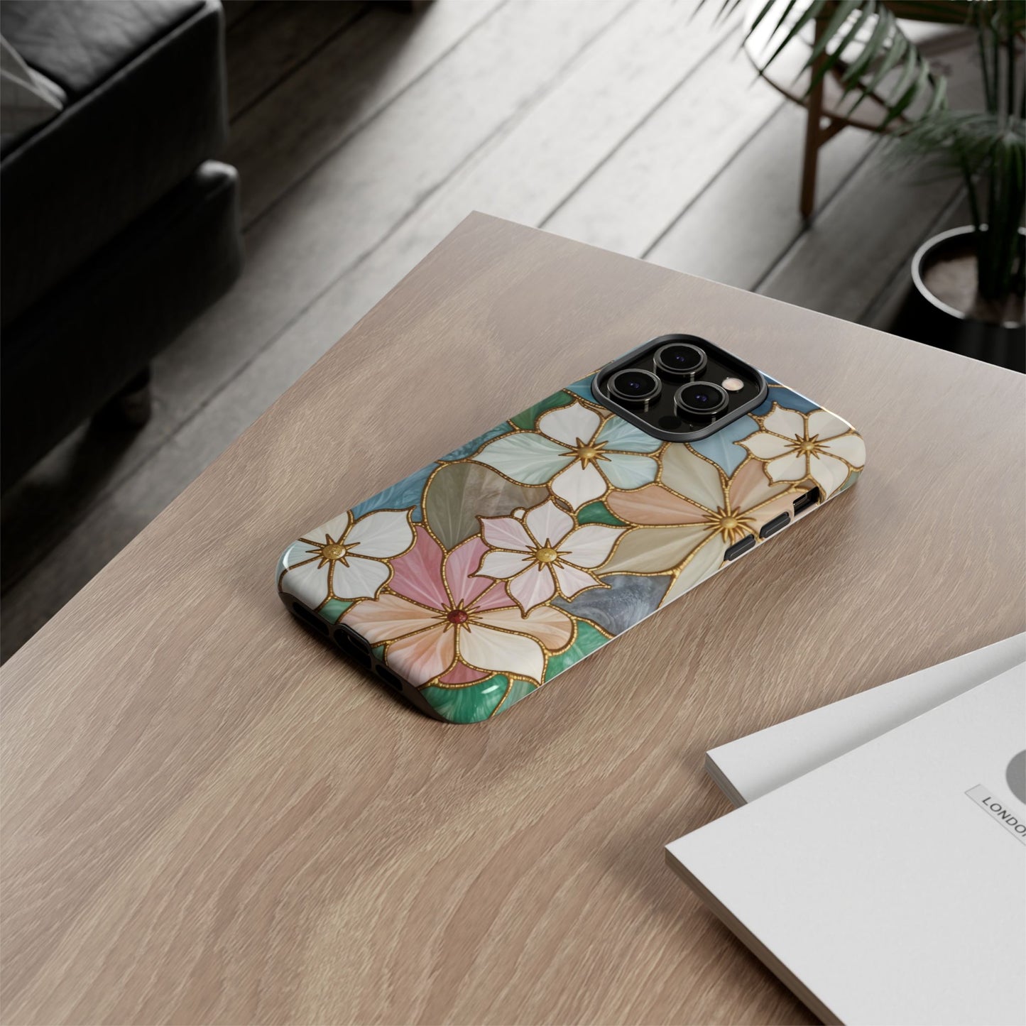 Floral Symphony: Stained Glass Elegance
