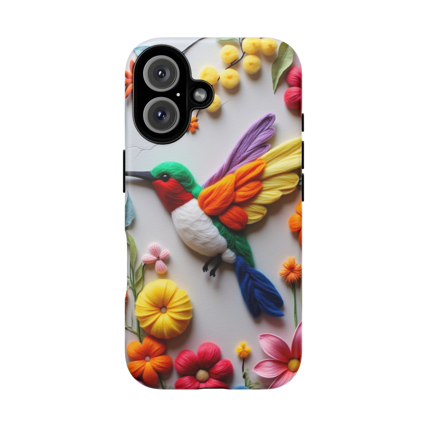 Elegant Hummingbird with Floral Mosaic Design | Nature's Artistic Vibes | iPhone 16 Pro