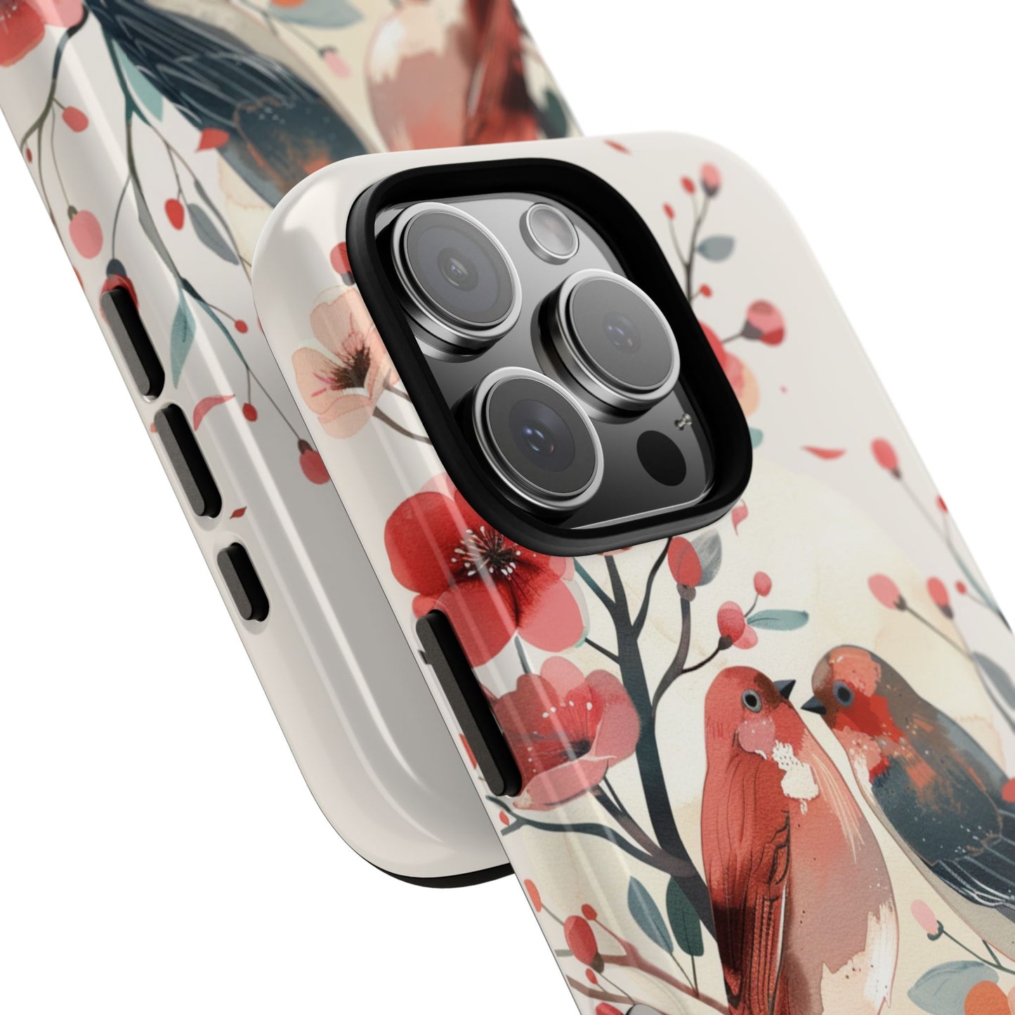 Floral Birds Phone Case β Elegant Nature-Inspired Design for iPhone, Samsung & Google Pixel