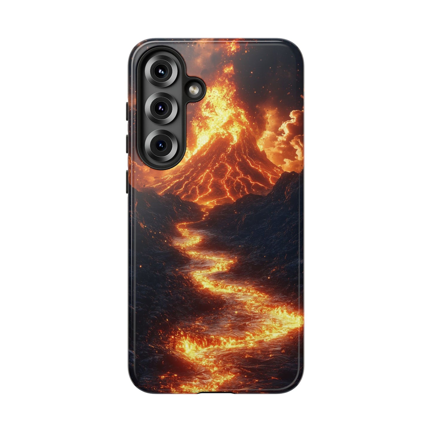 Erupting Volcano Lava Flow Phone Case for iPhone, Samsung & Pixel