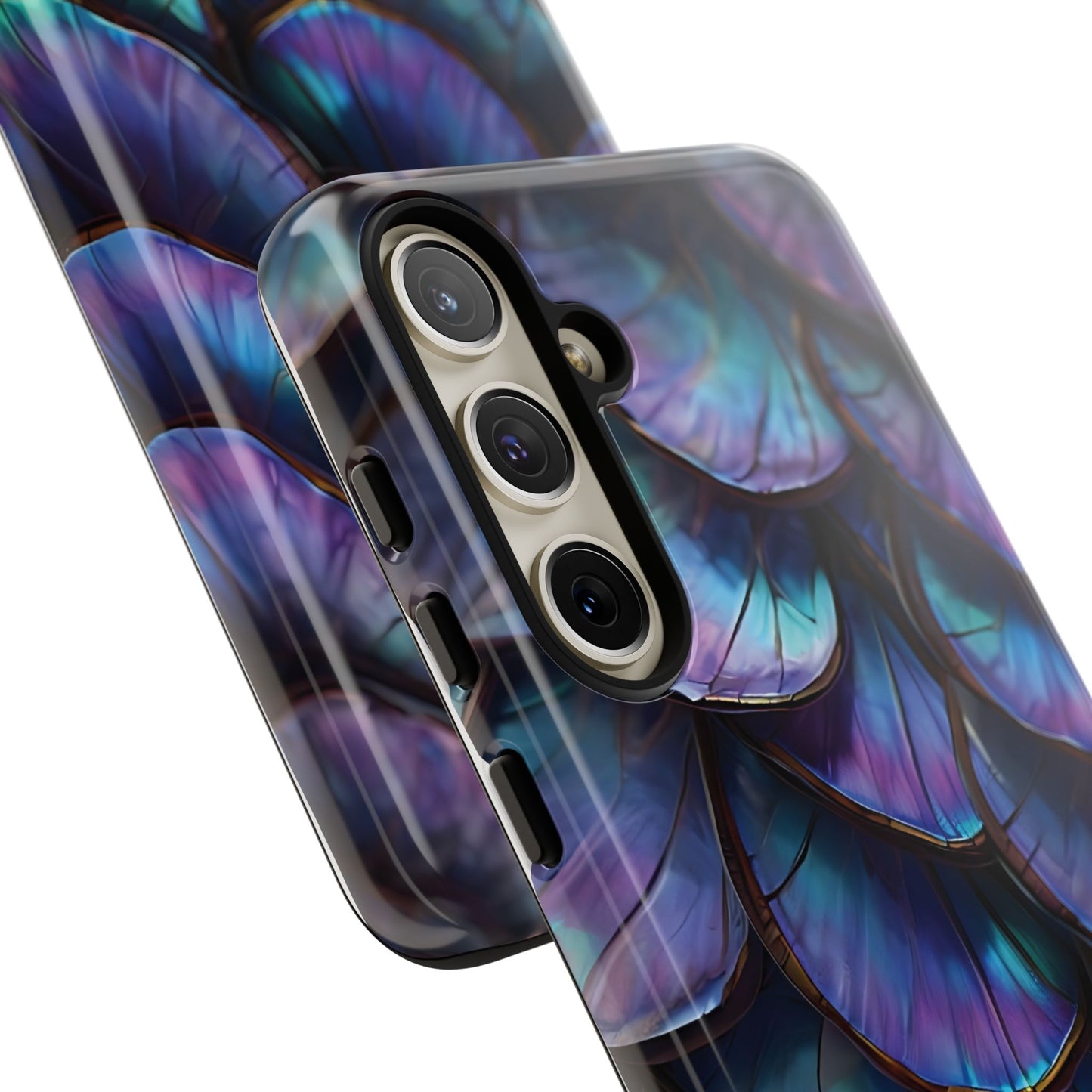 Abstract Macro Shot of Iridescent Butterfly Fish Scales Phone Case Design