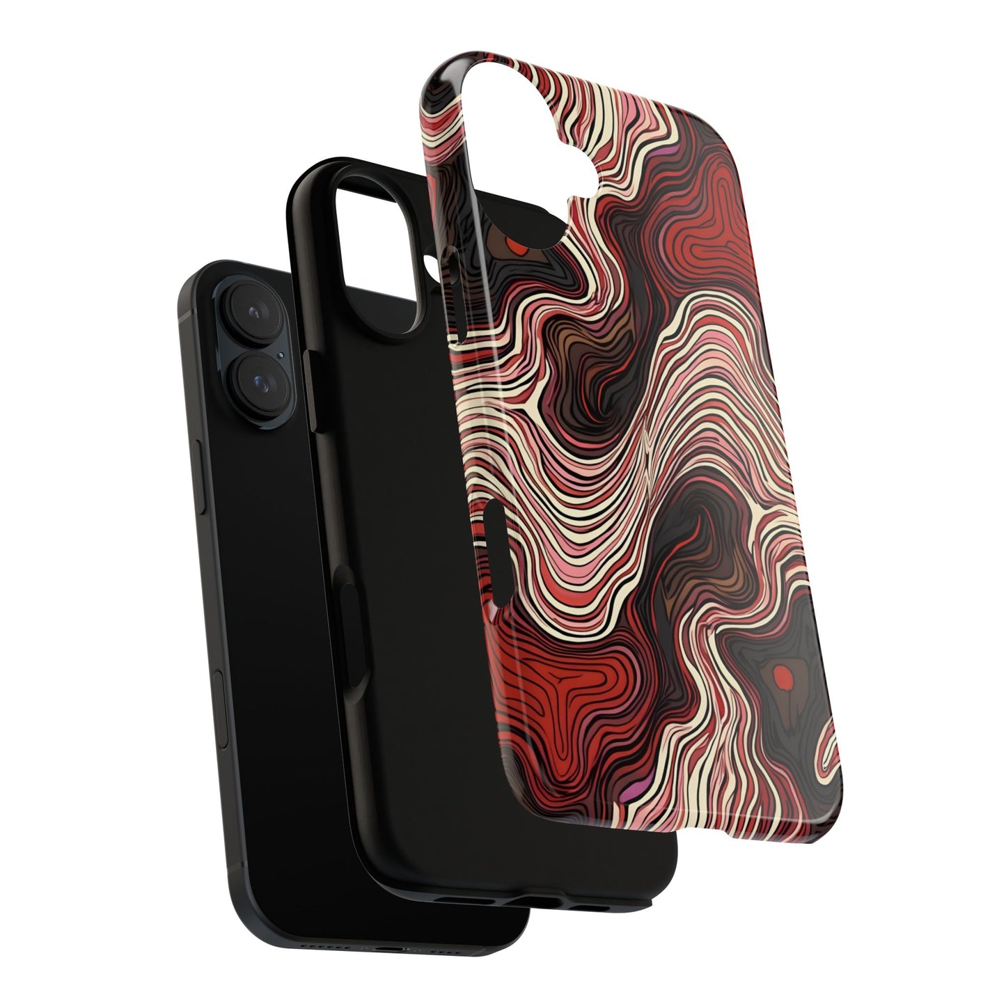 Abstract wavy illusion with swirling lines | Pattern Design