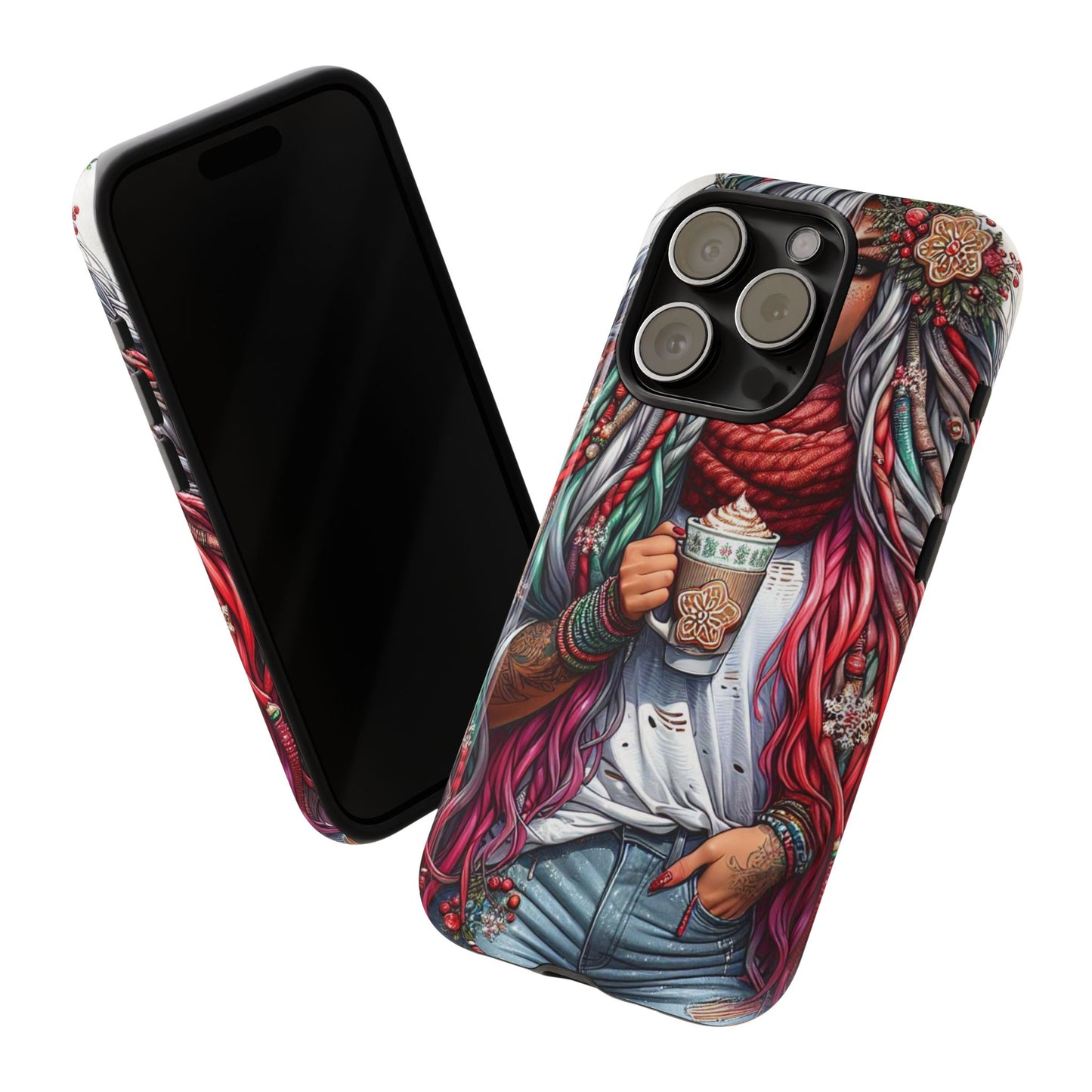 Boho Winter Queen – Cozy Dreads & Holiday Vibes Mobile Cover