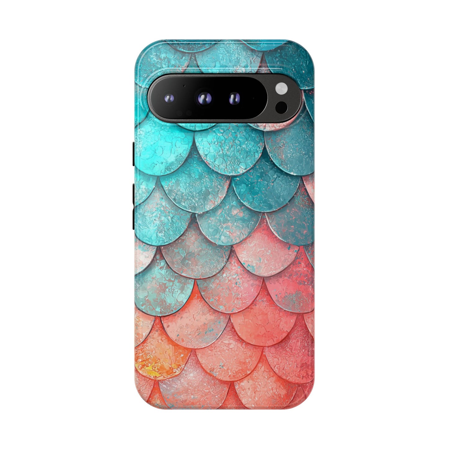 Serene Waves – Colorful Fish Scale Phone Case for iPhone, Pixel & Samsung