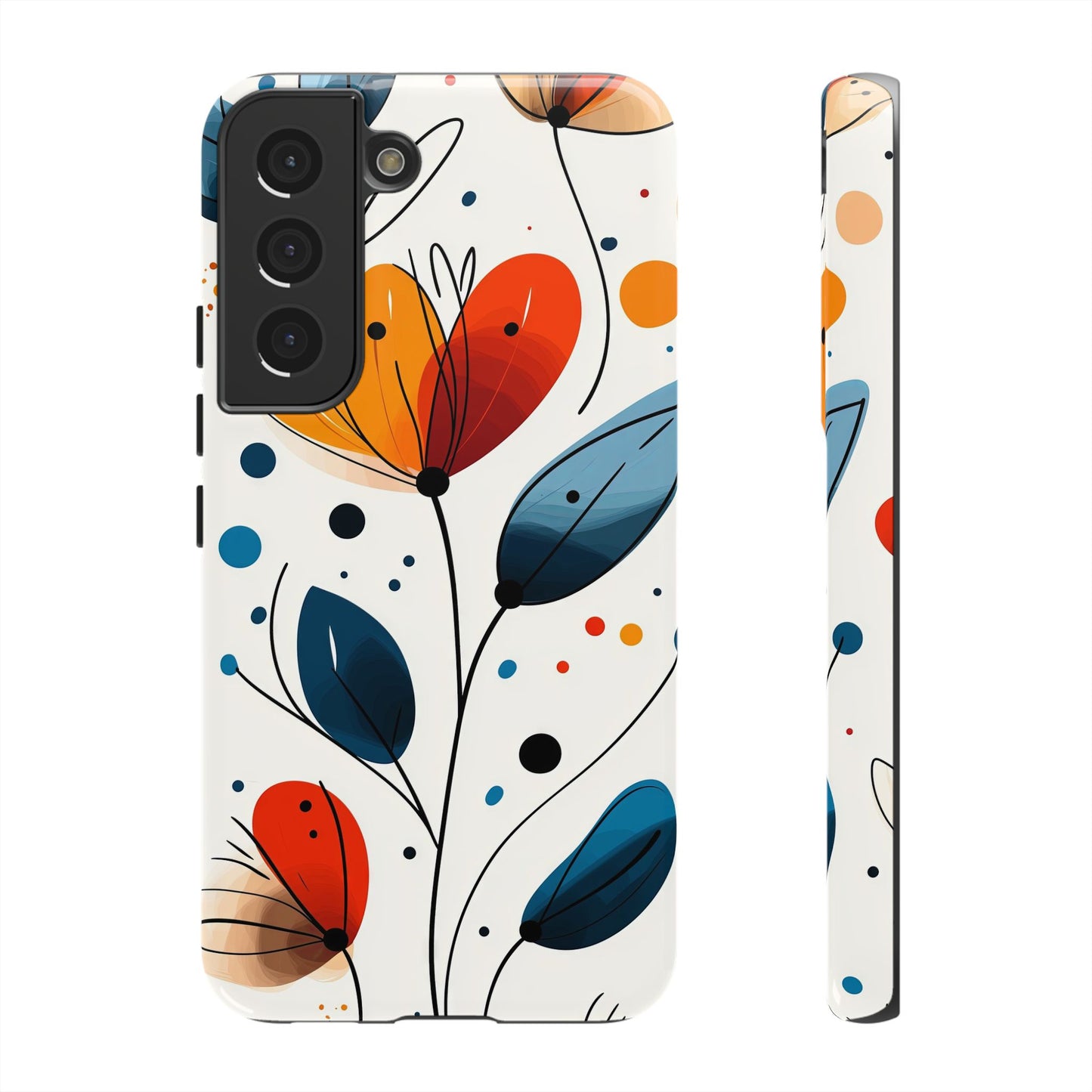 Floral Phone Case for iPhone, Samsung & Pixel | Abstract Colorful Flower Design | Vibrant Botanical Protective Cover
