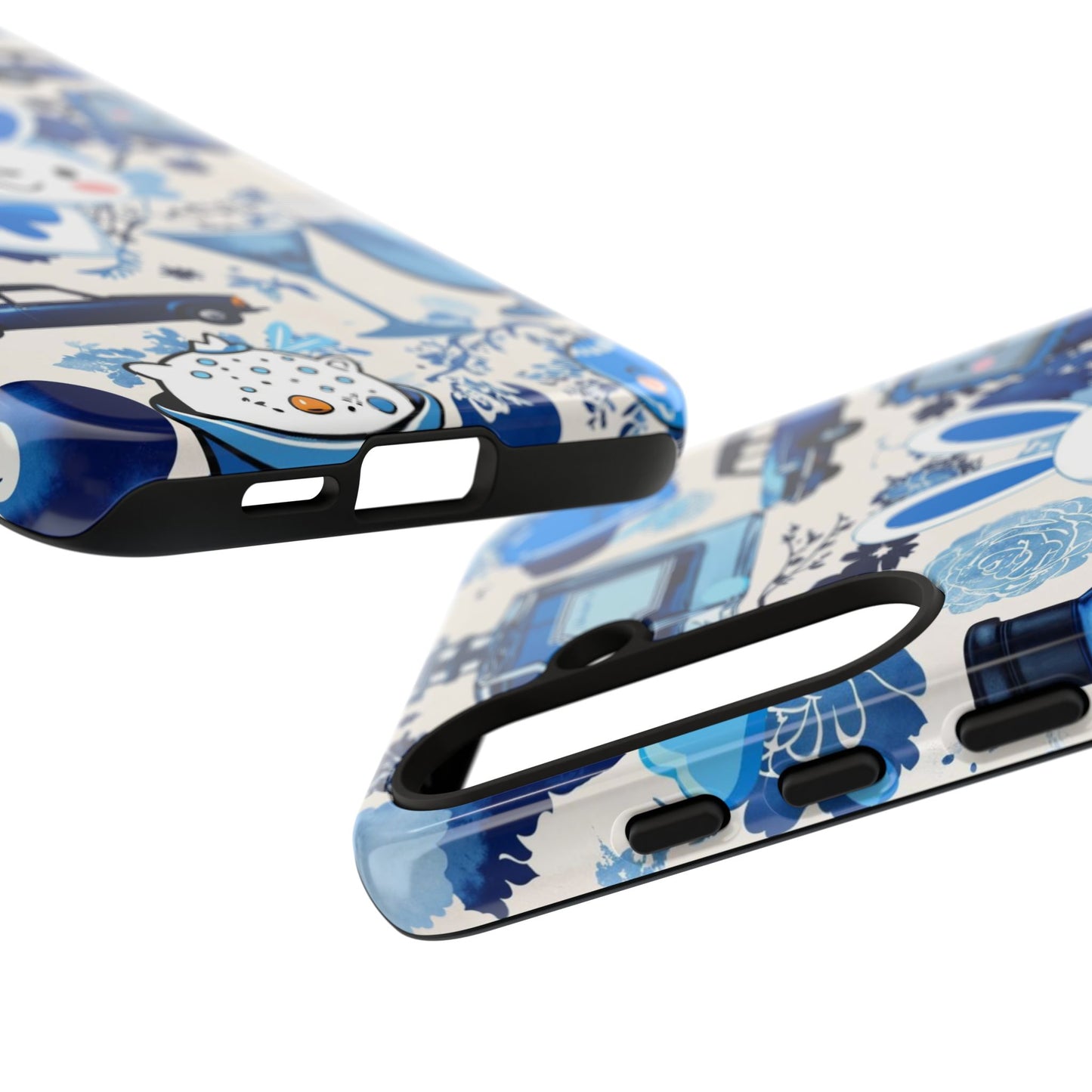 Blue Bunny & Car Themed Phone Case