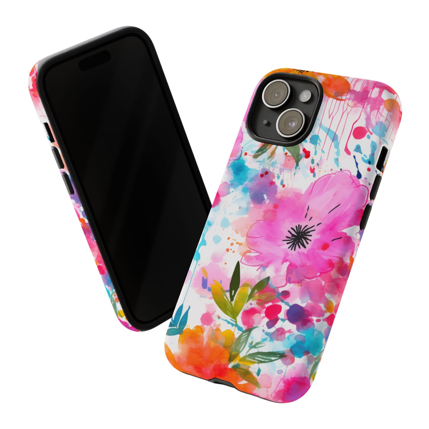 Vibrant Watercolor Floral Phone Case – Artistic & Colorful Design