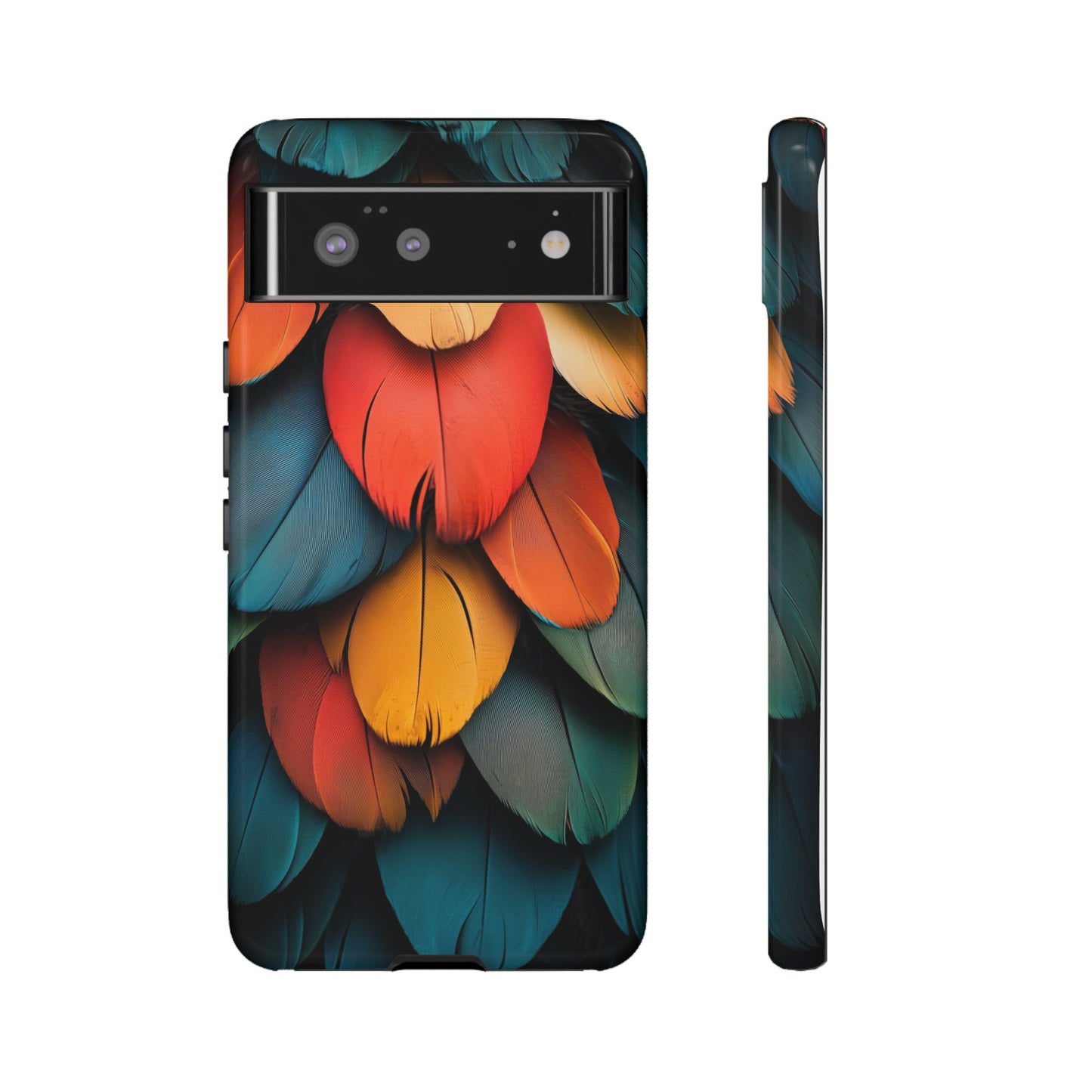 Exotic Macaw Feather Phone Case for iPhone, Samsung & Google Pixel