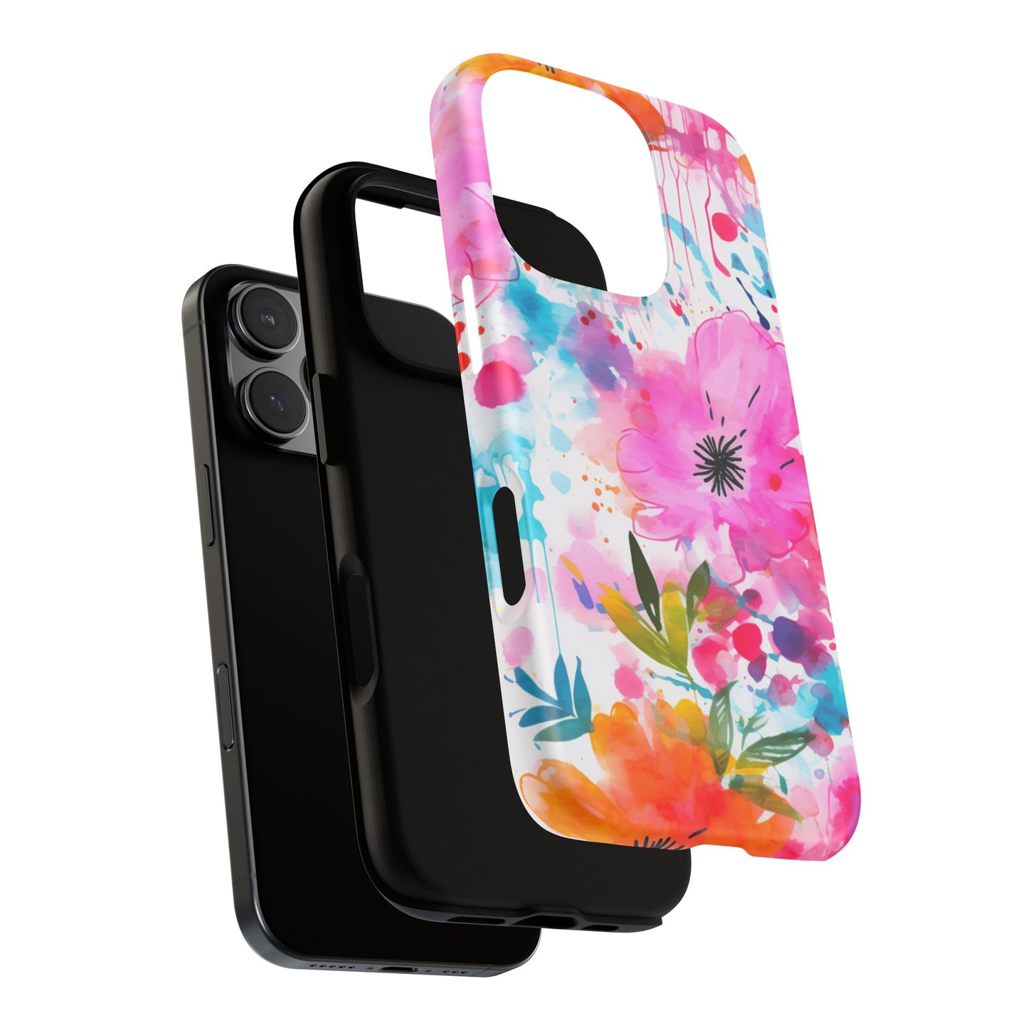 Vibrant Watercolor Floral Phone Case – Artistic & Colorful Design