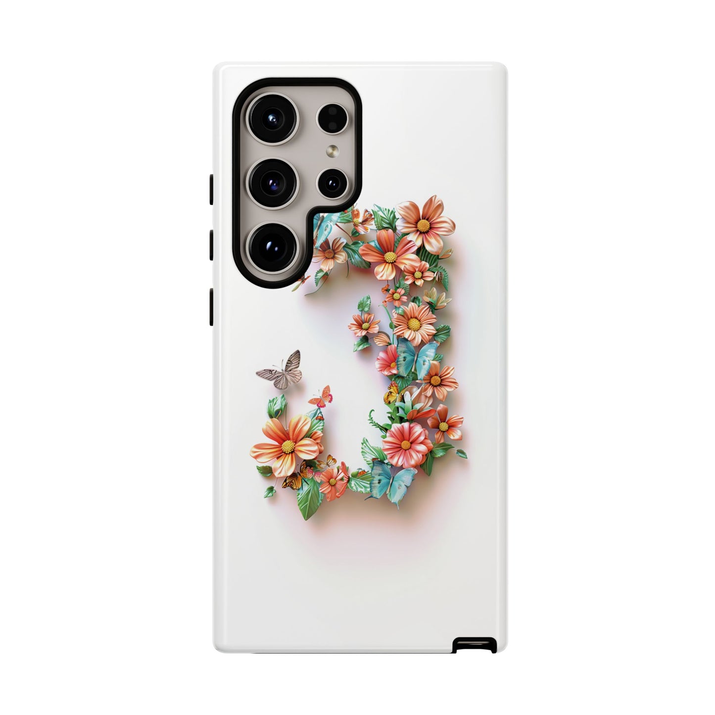 Floral Letter J Phone Case β Personalized Aesthetic Cover for iPhone, Samsung & Google Pixel