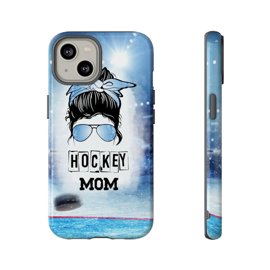 Hockey Mama Phone Case - Protective & Stylish Cover for iPhone, Samsung & Google Pixel, Messy Bun Phone Case, Gift for Game Lover