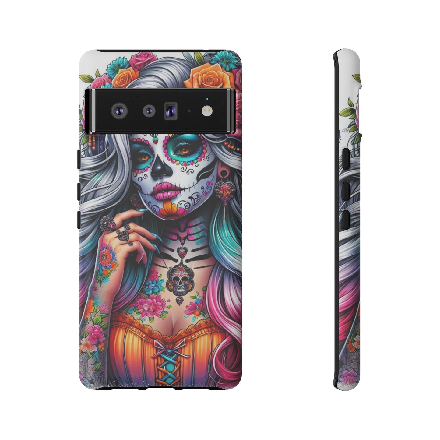 Sugar Skull Goddess – Día de los Muertos Floral Queen Mobile Cover