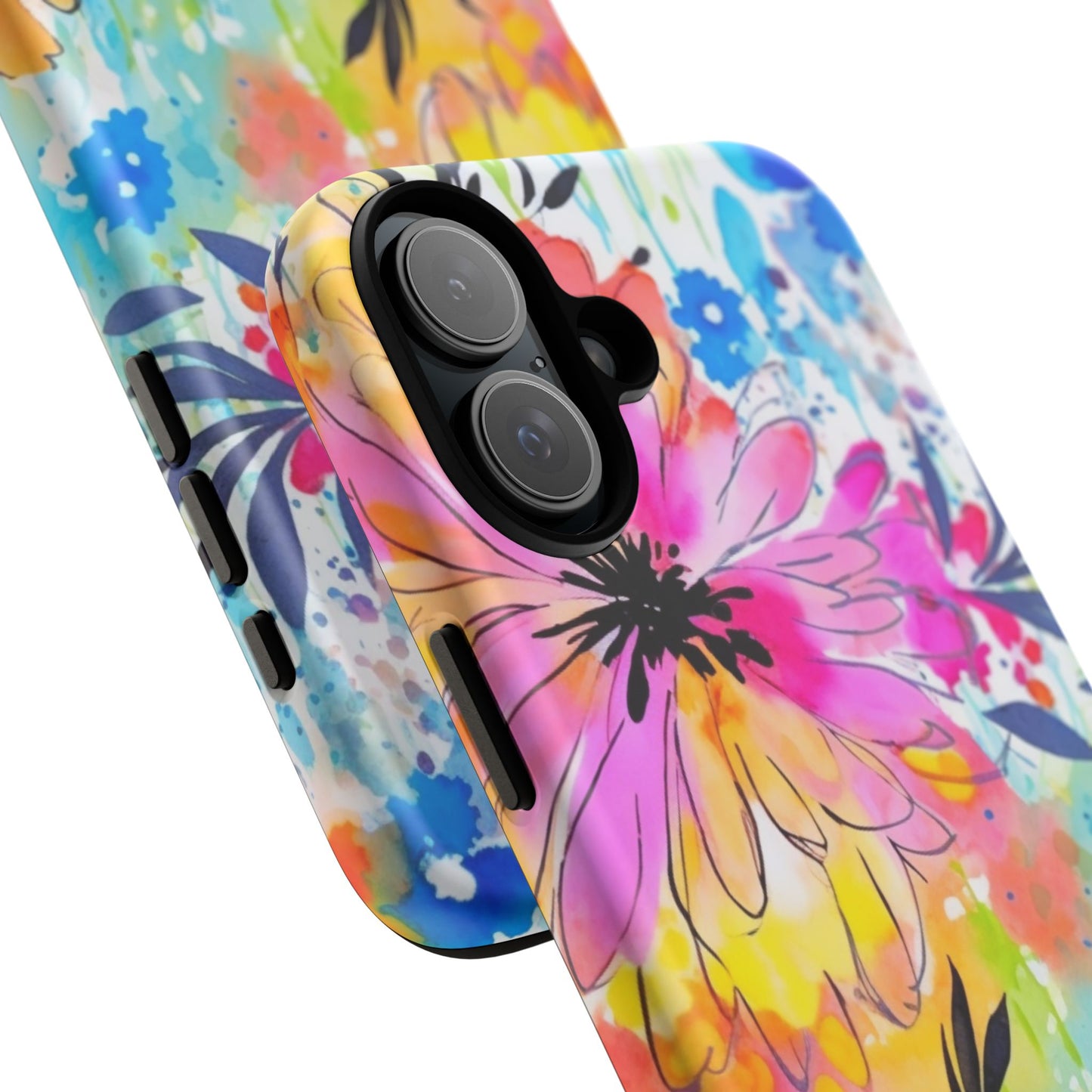 Abstract Watercolor Bloom Phone Case – Expressive & Vibrant