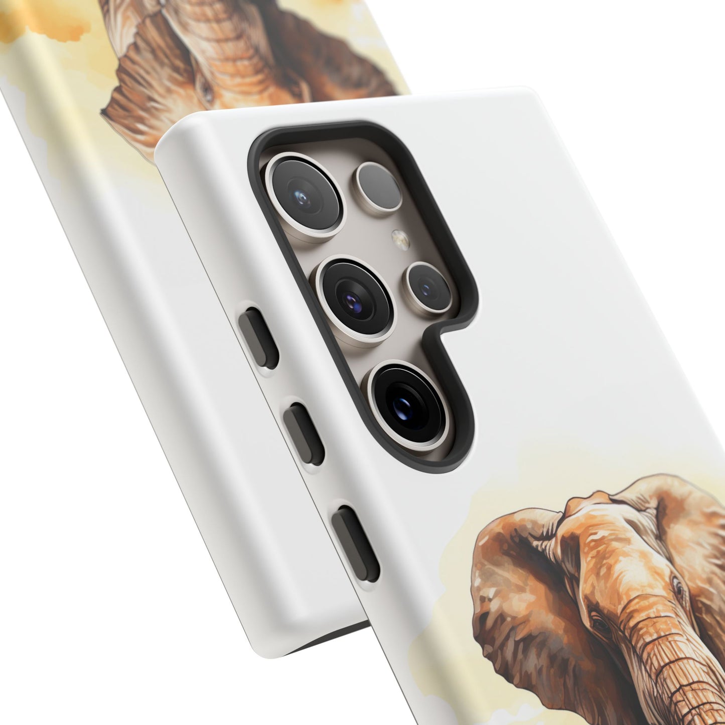 Safari Elephant Watercolor Mobile Cover – Majestic Wildlife Art