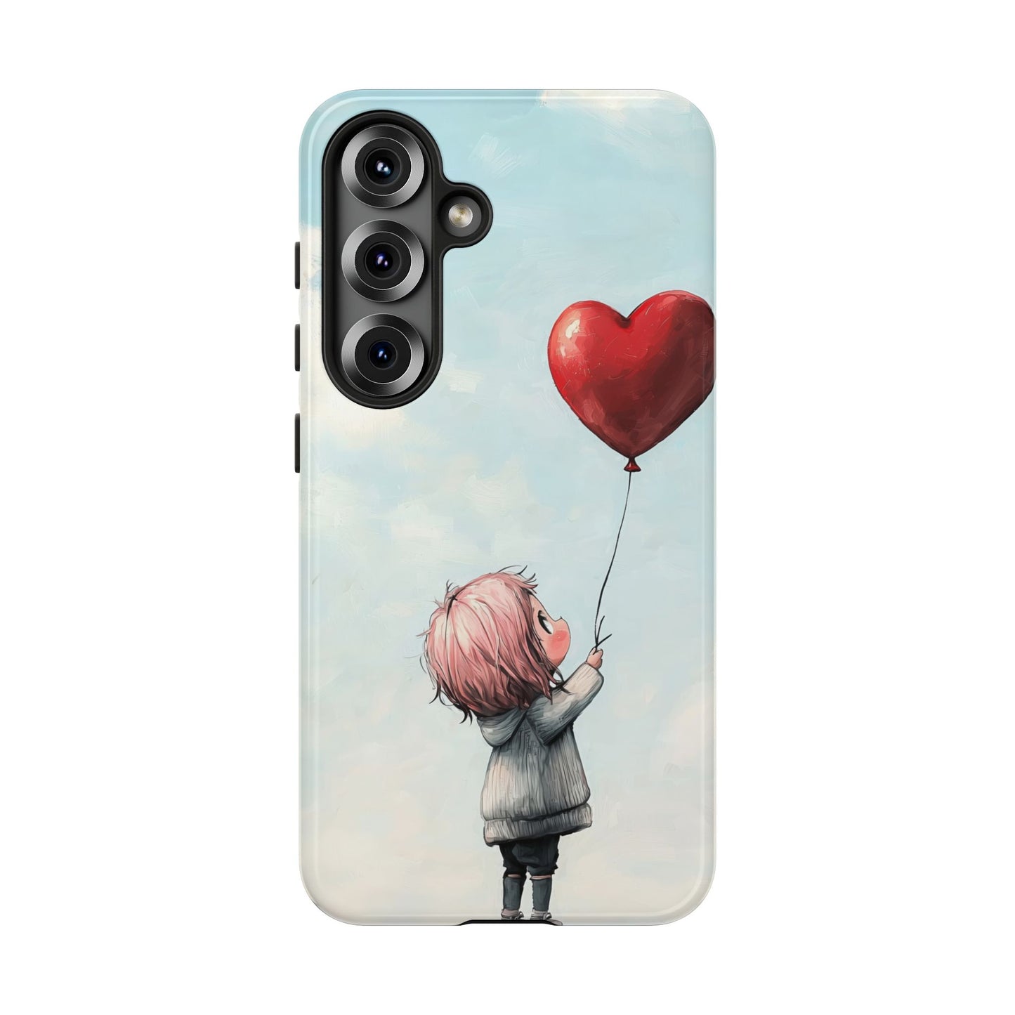 Anime Heart Balloon Phone Case – Dreamy & Cute Art for iPhone, Google Pixel & Samsung