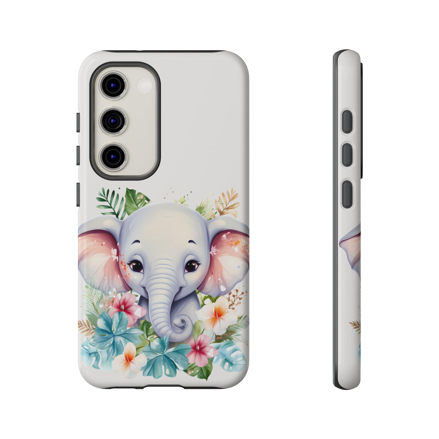 Adorable Baby Elephant Mobile Cover – Floral Fantasy Art