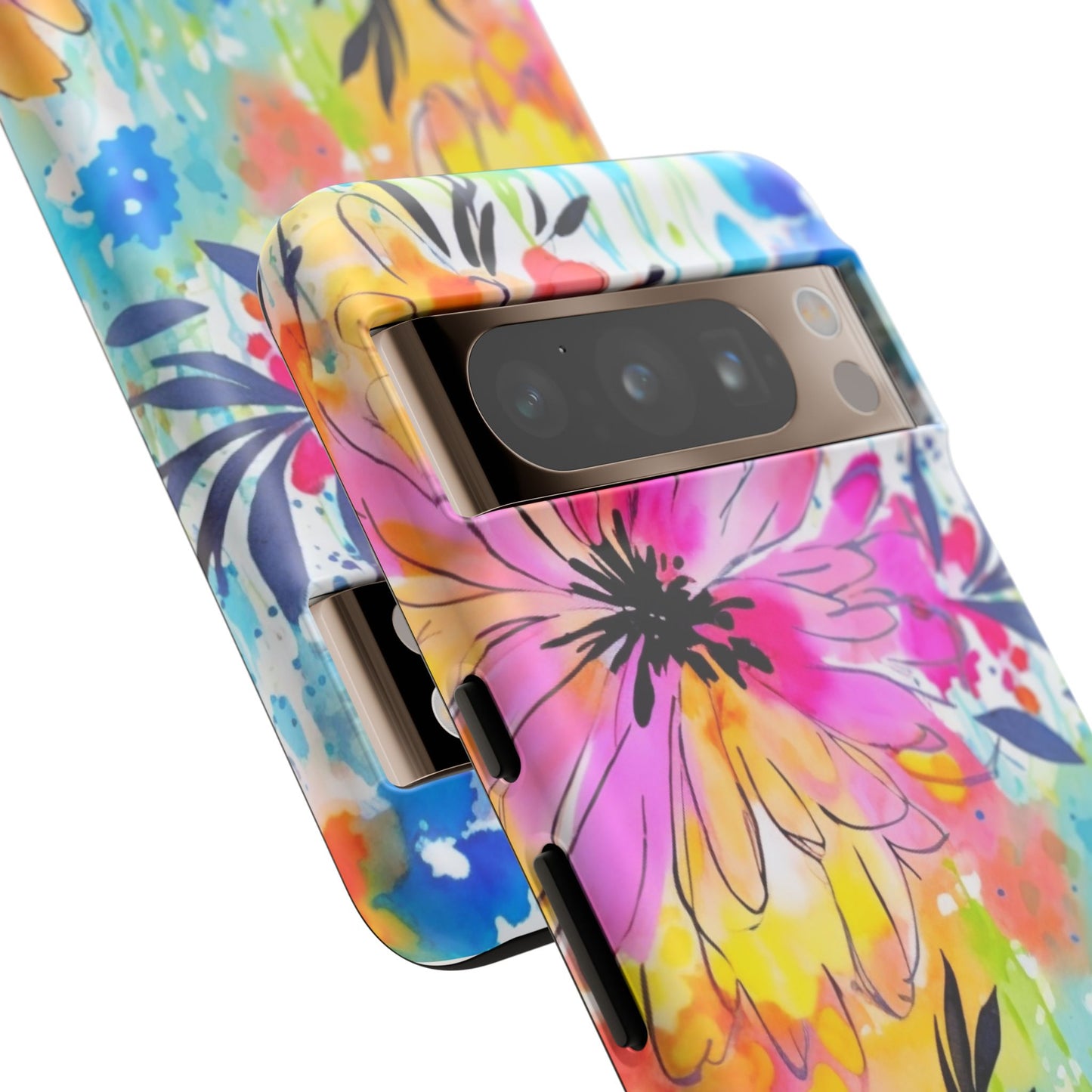 Abstract Watercolor Bloom Phone Case – Expressive & Vibrant