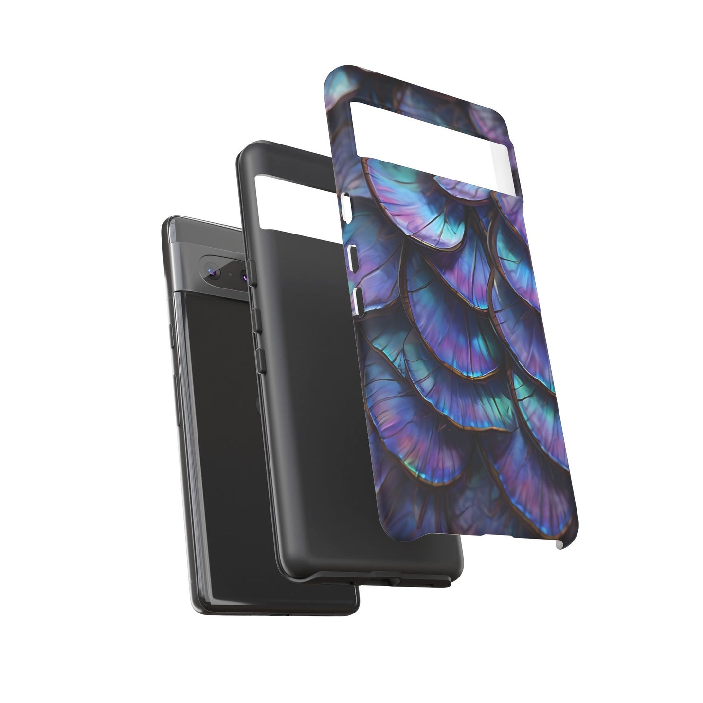 Abstract Macro Shot of Iridescent Butterfly Fish Scales Phone Case Design