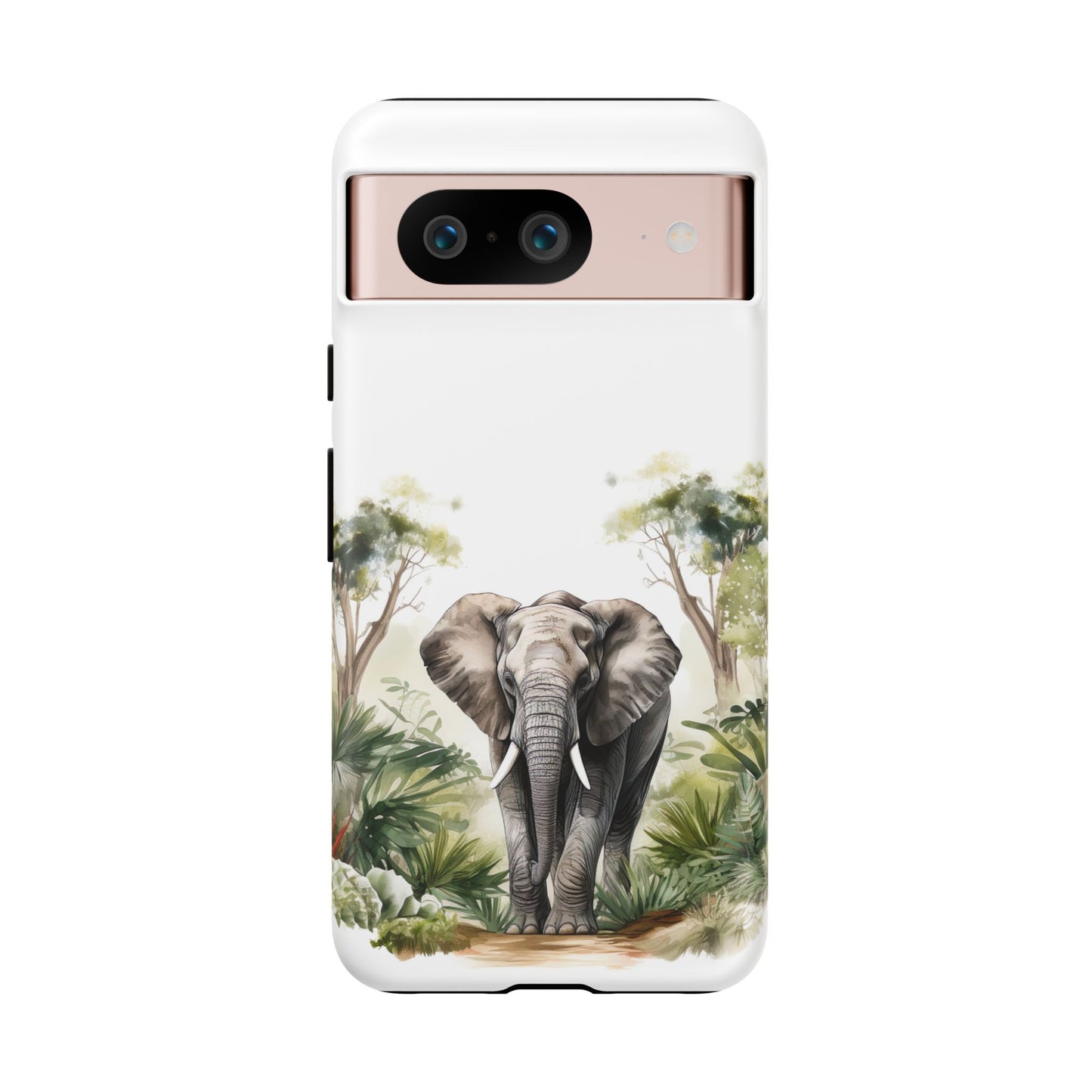 Serene Jungle Elephant Mobile Cover – Watercolor Wildlife Design