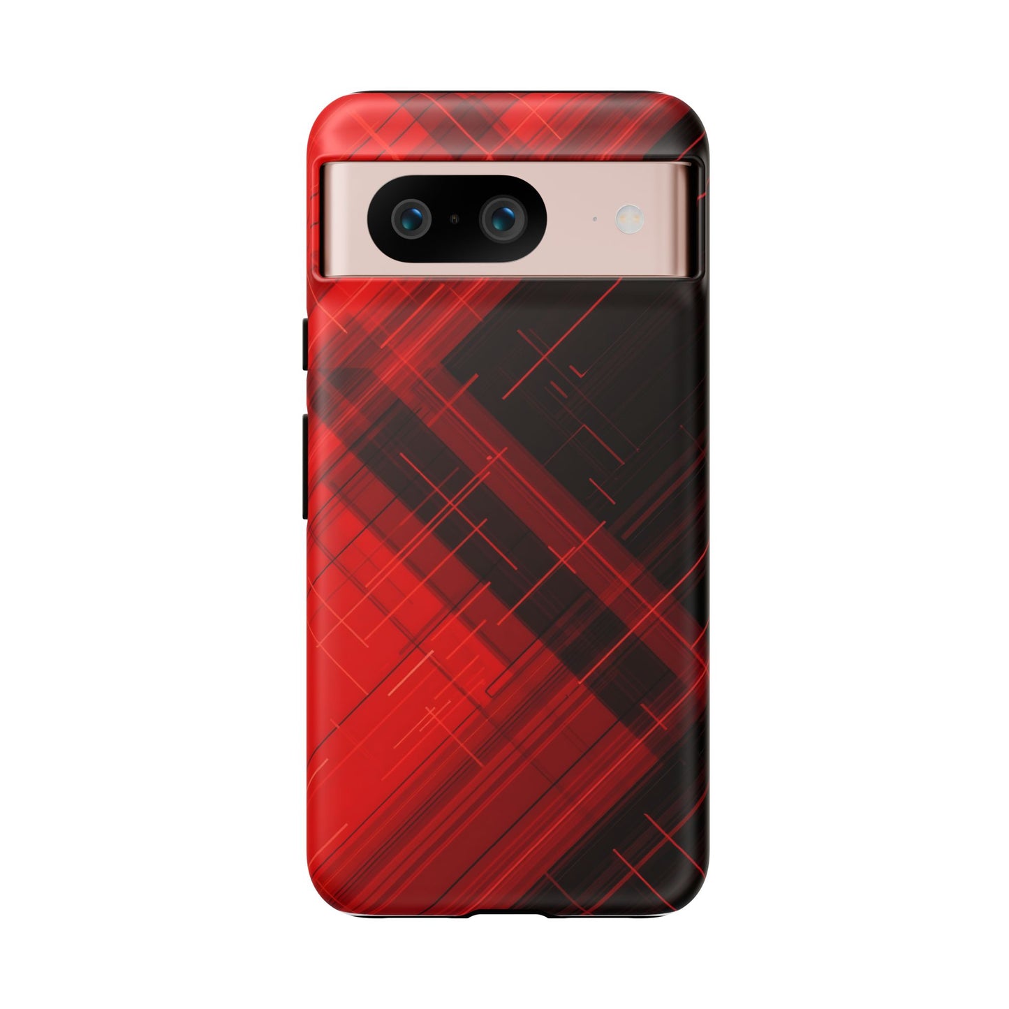 Abstract Red and Black Geometric Pattern