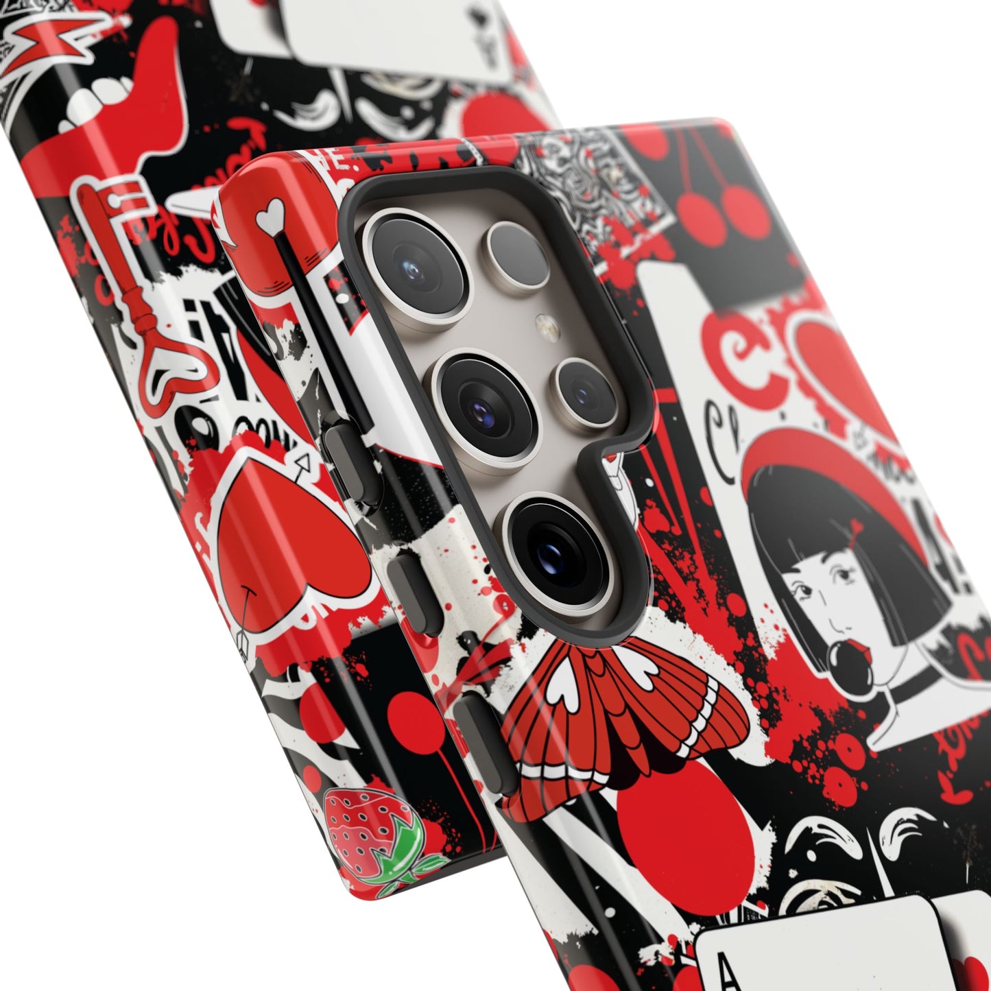 Bold Red & Black Ace Card Phone Case