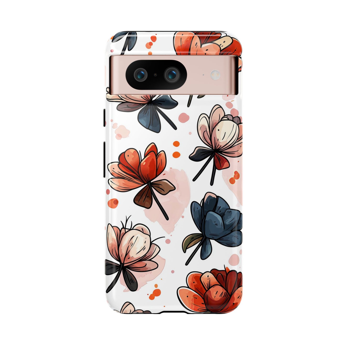 Bold Bloom Watercolor Floral Phone Case for iPhone, Samsung & Google Pixel | Artistic Flower Pattern