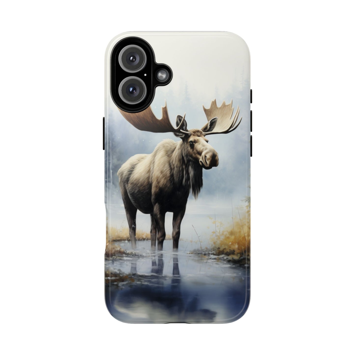 Majestic Moose Print Phone Case β Durable & Stylish Wildlife Design - iPhone, Samsung & Google Pixel Cover - Artistic Elk Phone Case, Animal Lover Gift