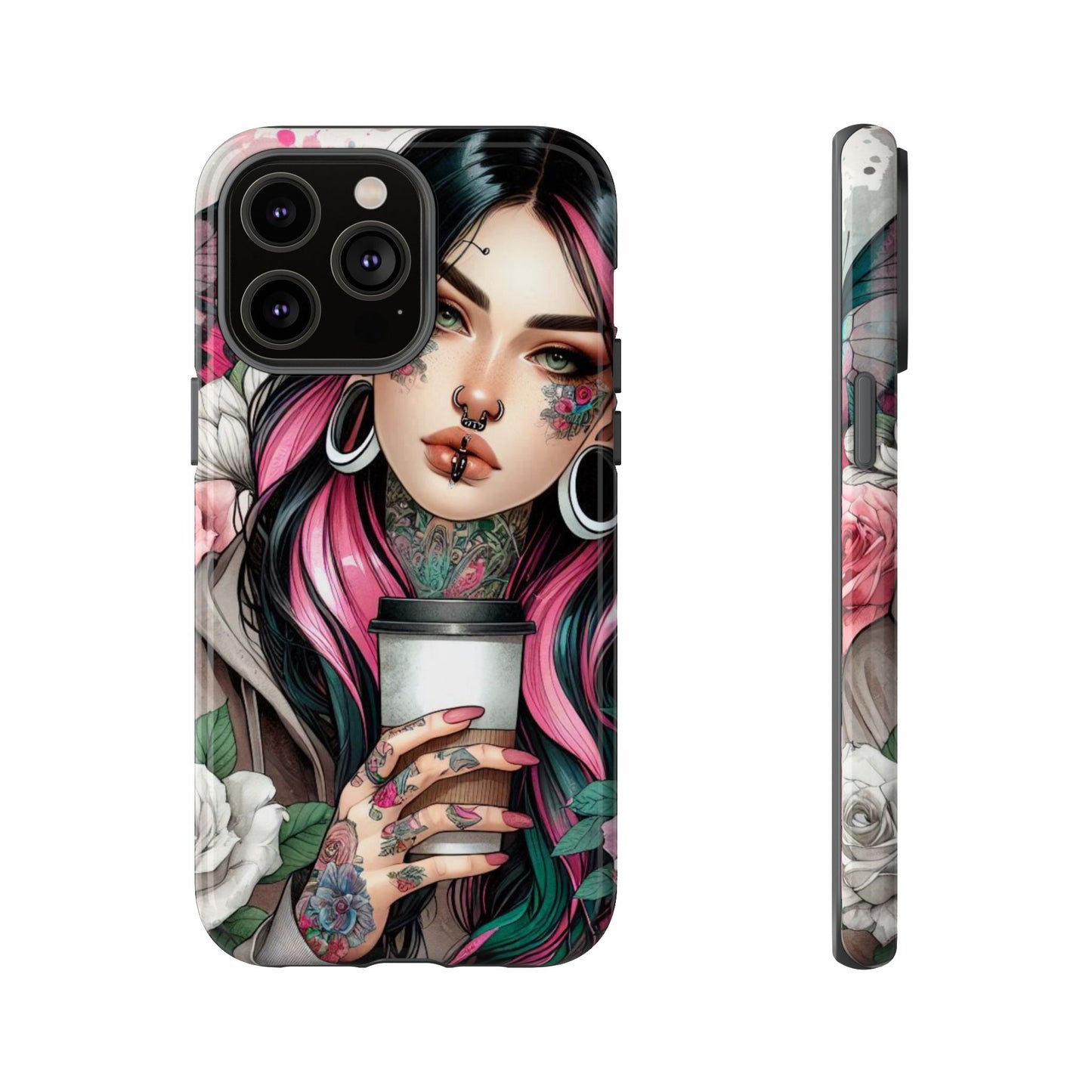 Tattooed Coffee Lover Art Mobile Case