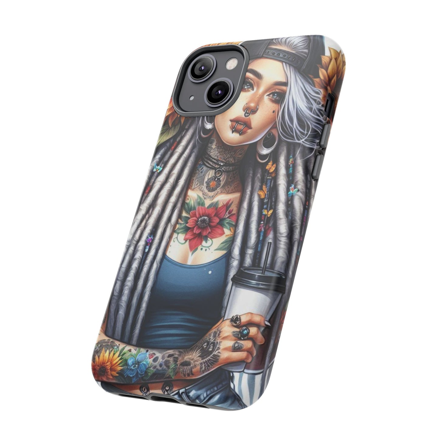 Sunflower Queen – Boho Rebel Tattoo Mobile Cover