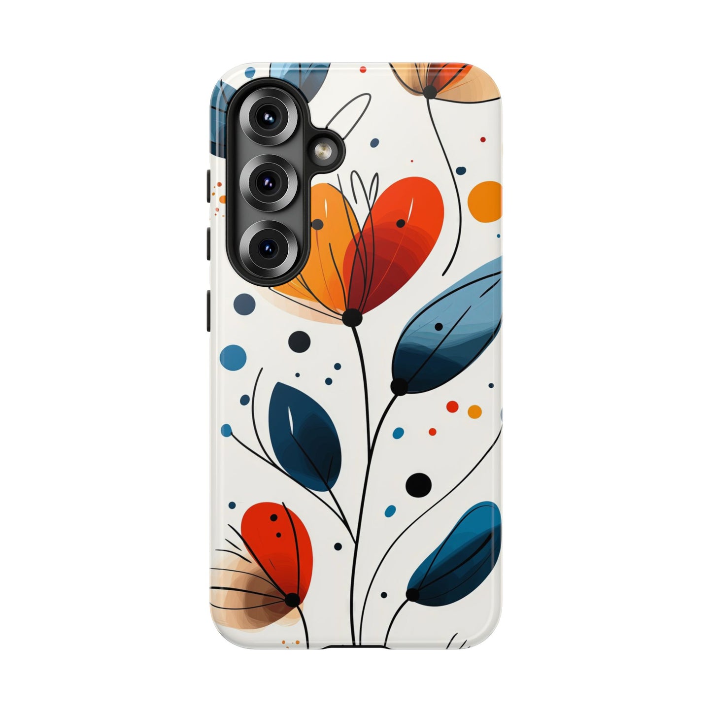 Floral Phone Case for iPhone, Samsung & Pixel | Abstract Colorful Flower Design | Vibrant Botanical Protective Cover