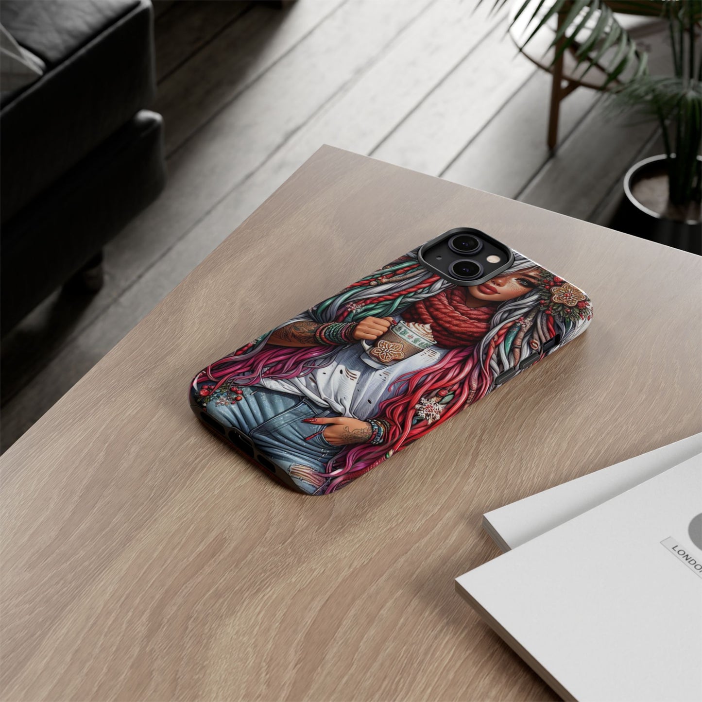 Boho Winter Queen – Cozy Dreads & Holiday Vibes Mobile Cover