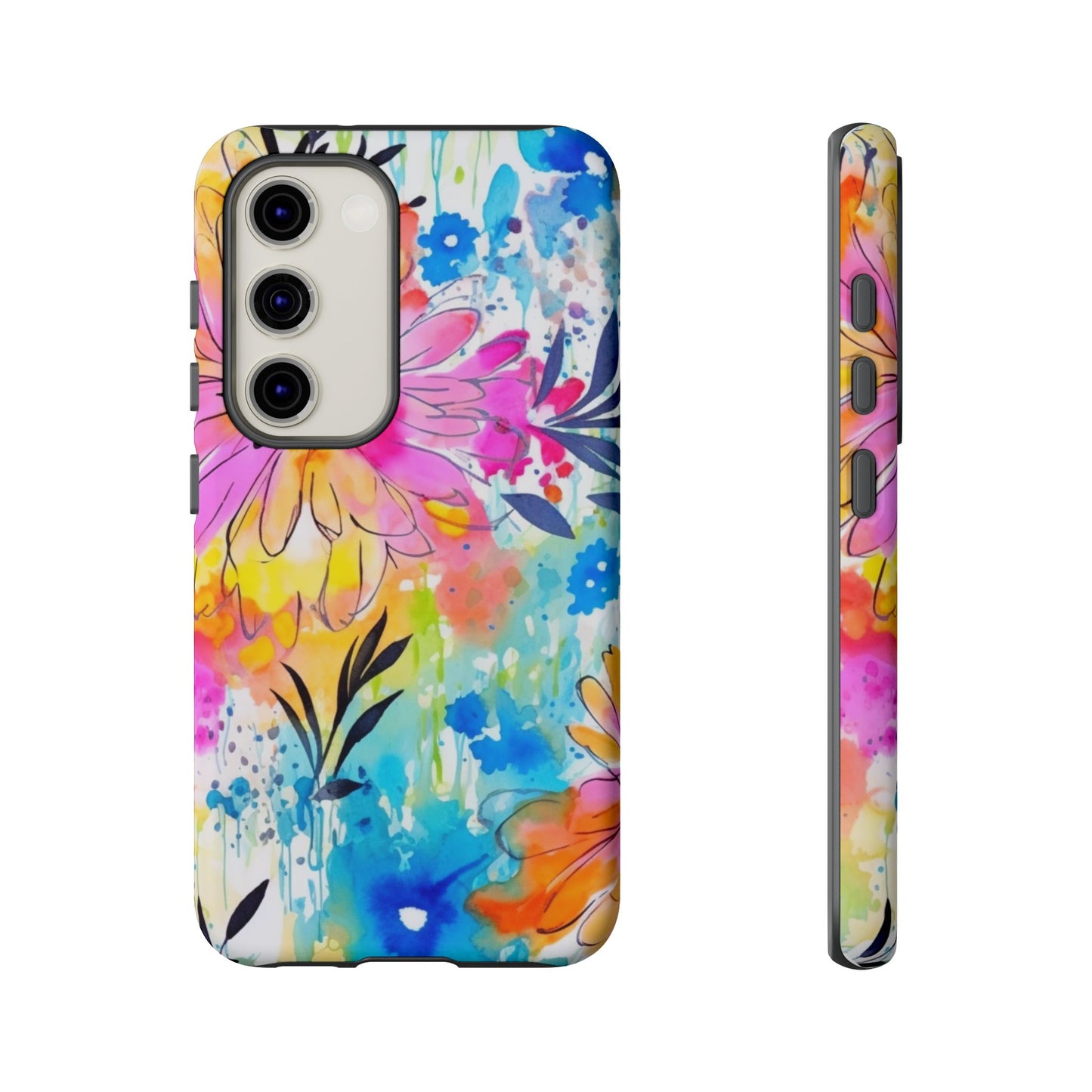 Abstract Watercolor Bloom Phone Case – Expressive & Vibrant