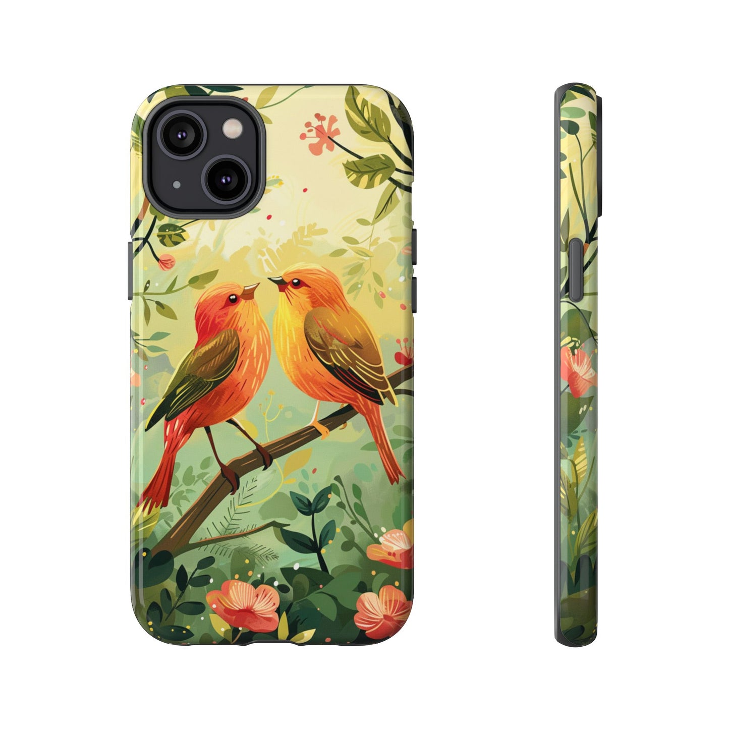 Floral Birds Phone Case β Elegant Nature-Inspired Design for iPhone, Samsung & Google Pixel